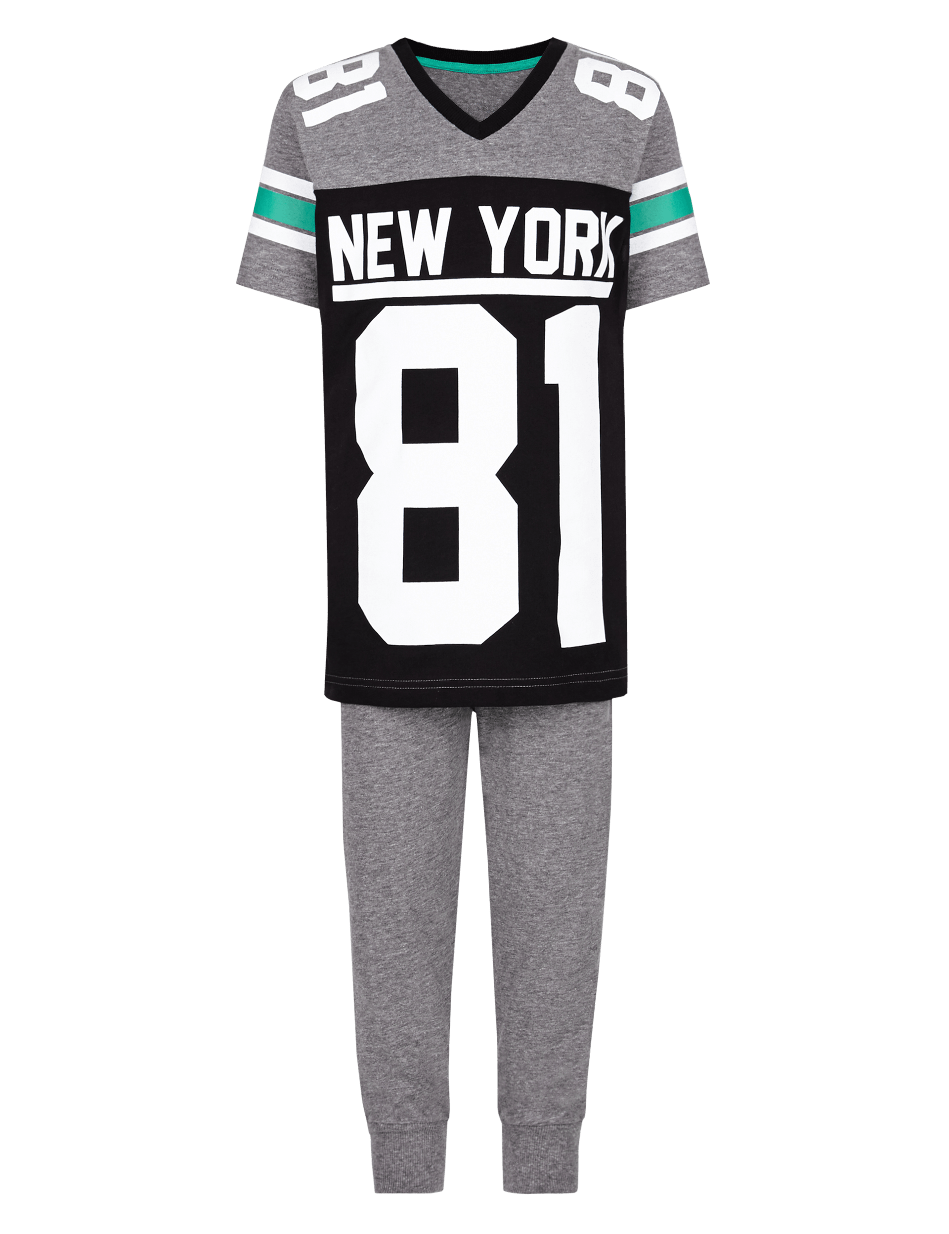 'New York 81' Slogan Pyjamas (5-14 Years) Image 2 of 4