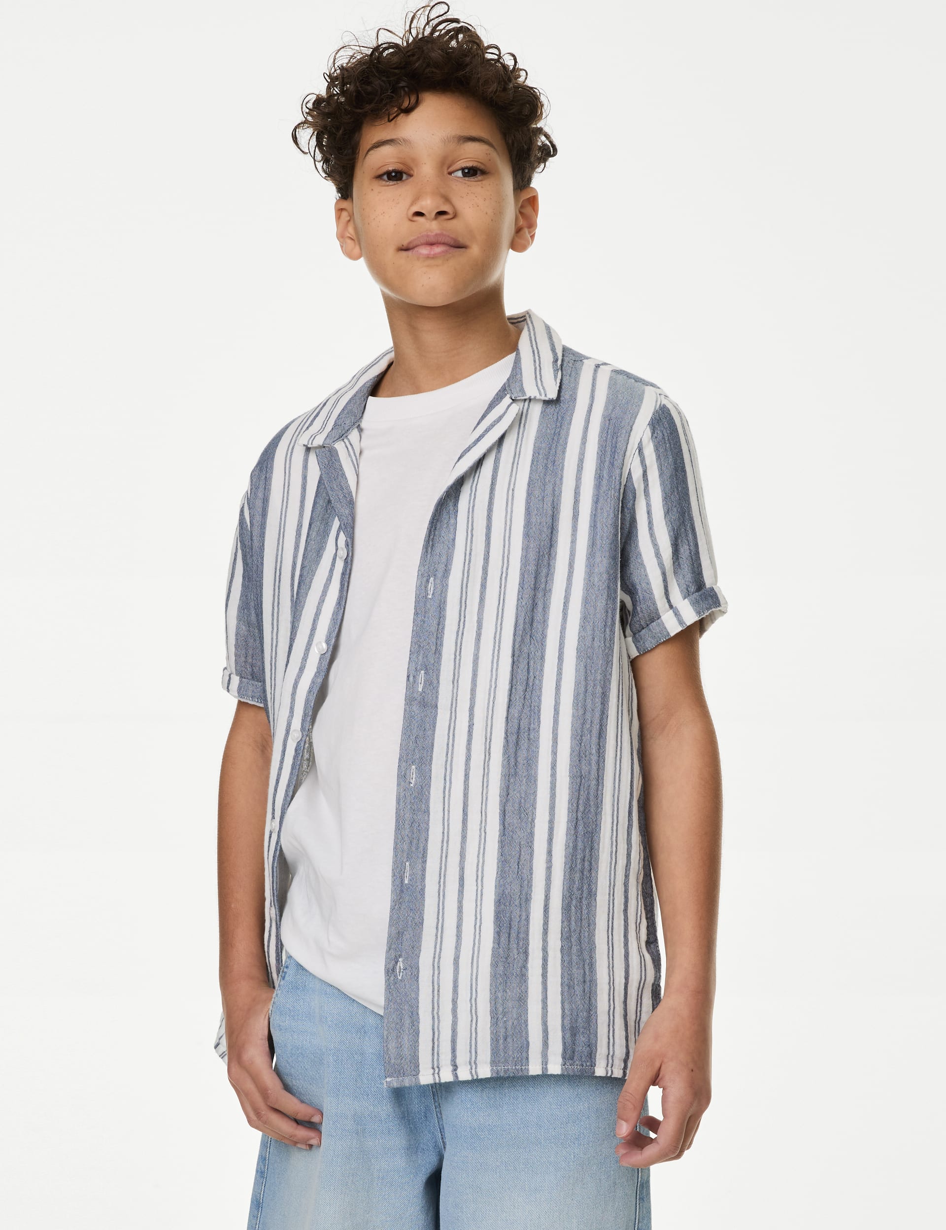 Pure Cotton Shirt & T-Shirt Set (6-16 Yrs)