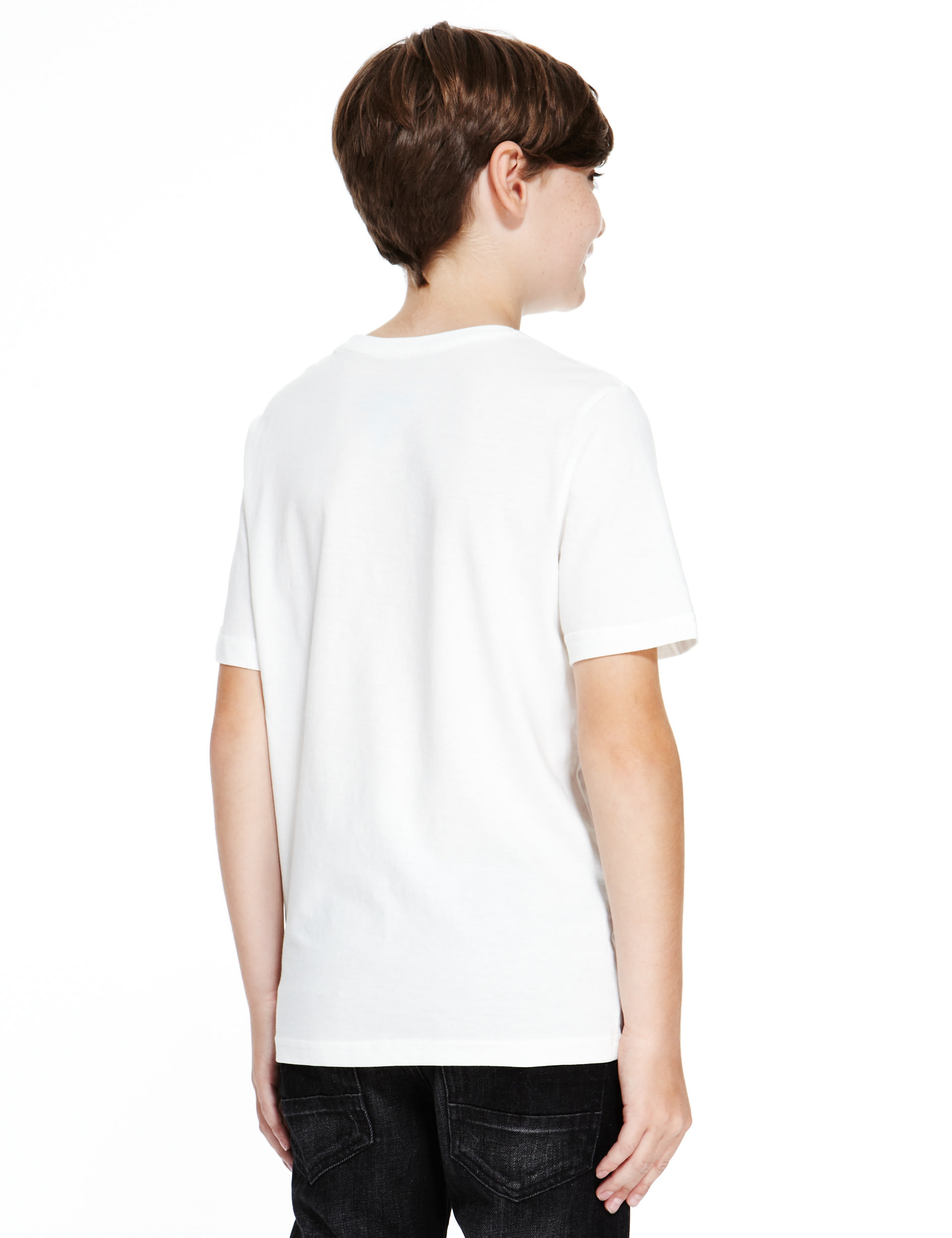 Pure Cotton Cross Guitar Print T-Shirt Image 2 of 4