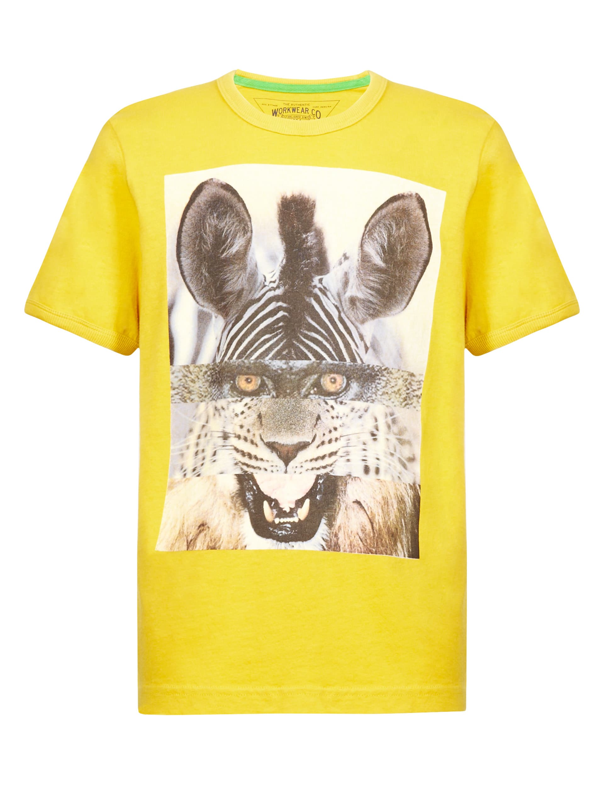 Pure Cotton Animal Face Print T-Shirt with Stickers Image 2 of 4