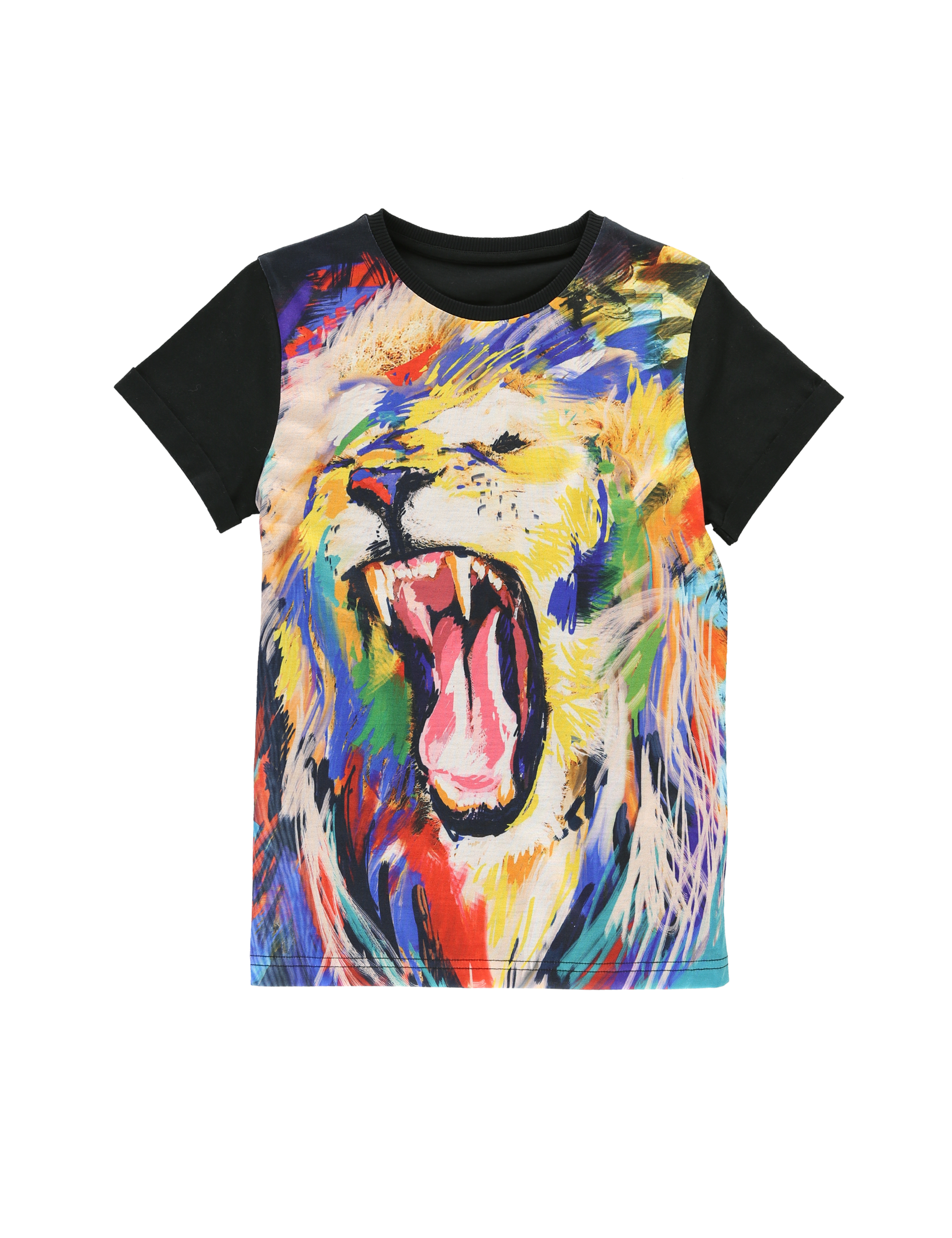 Pure Cotton Lion Print T-Shirt (5-14 Years) Image 2 of 4