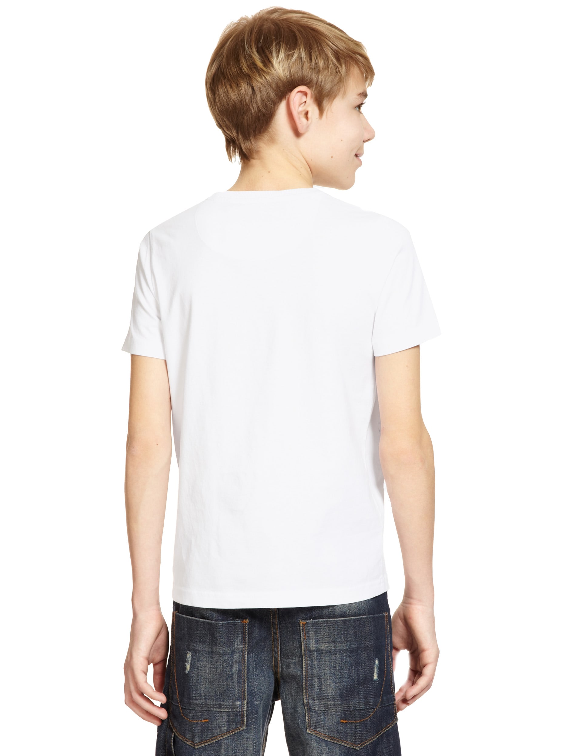 England FA Pure Cotton 3 Lions Boys T-Shirt (5-14 Years) Image 2 of 5