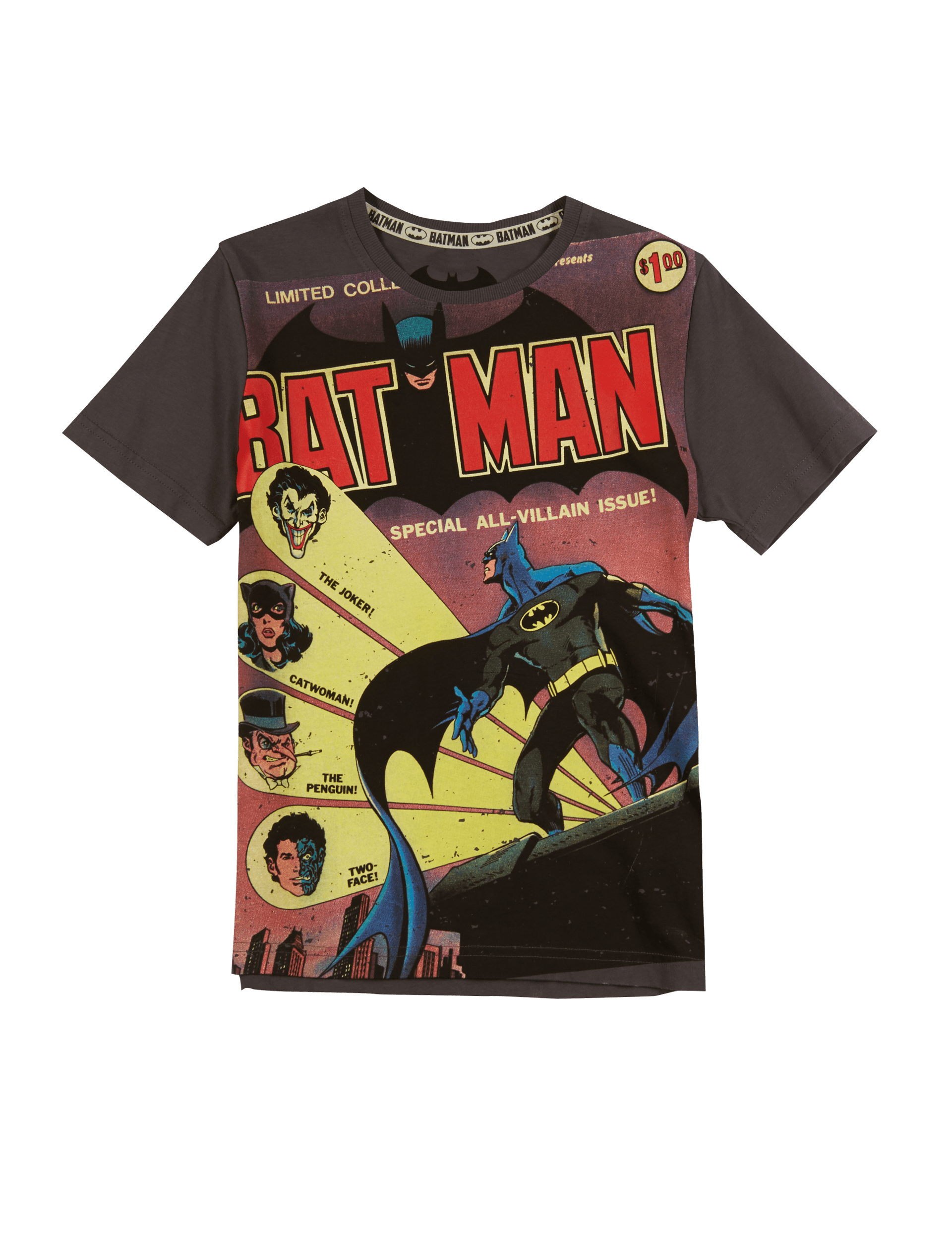 Pure Cotton Batman™ Villain Issue Comic T-Shirt (5-14 Years) Image 1 of 2