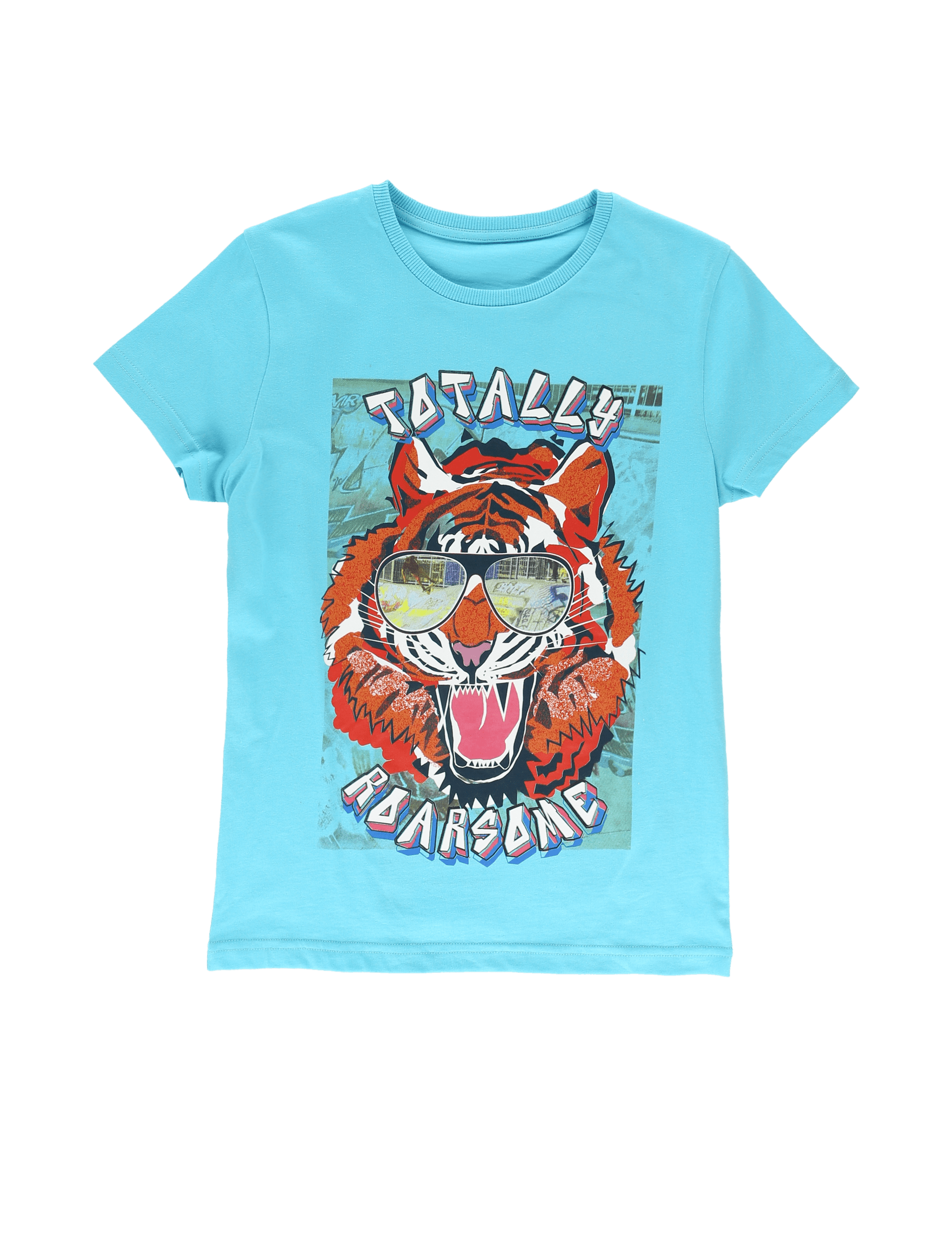 Pure Cotton Tiger Print T-Shirt (5-14 Years) Image 2 of 3