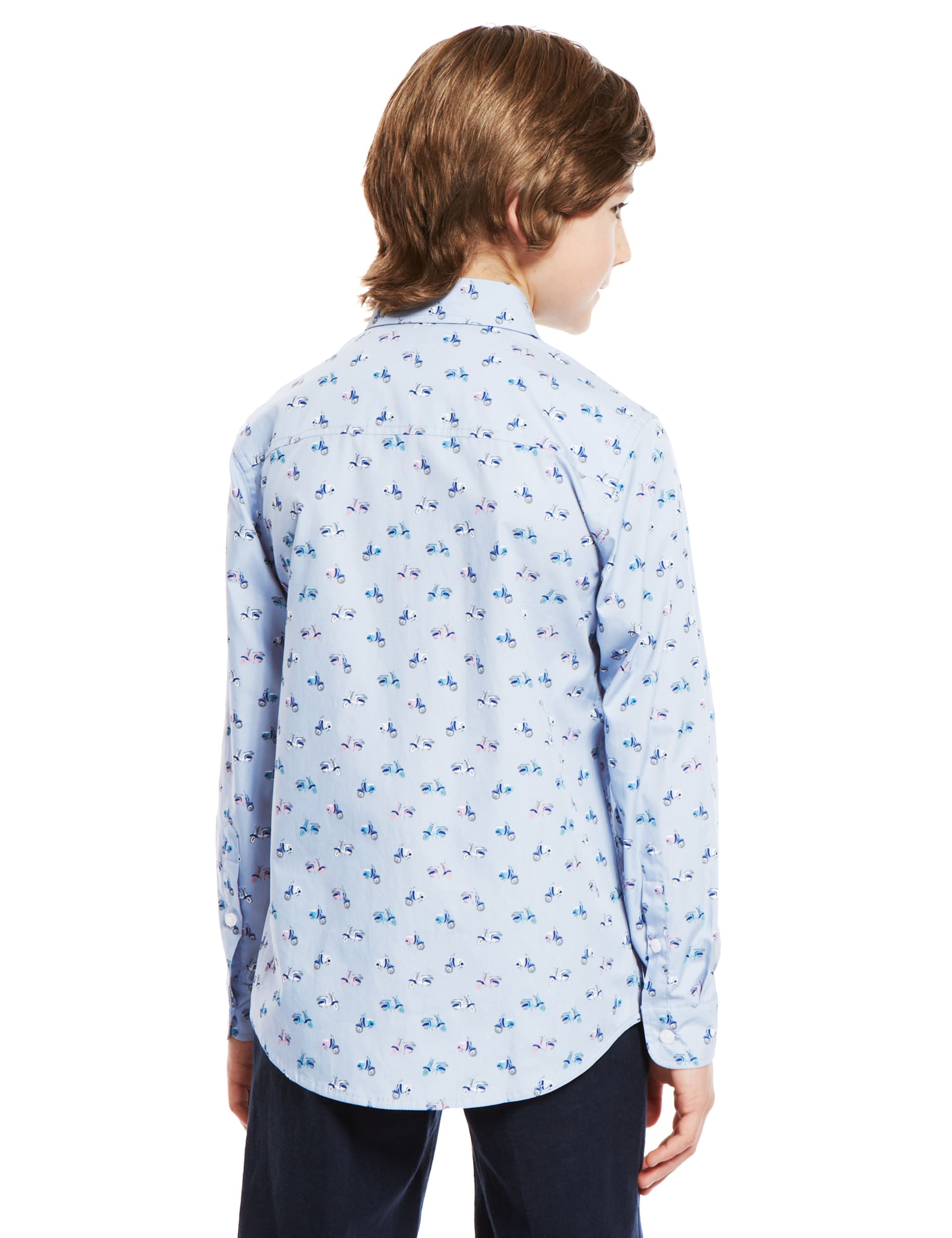 Pure Cotton Moped Print Shirt Image 2 of 4