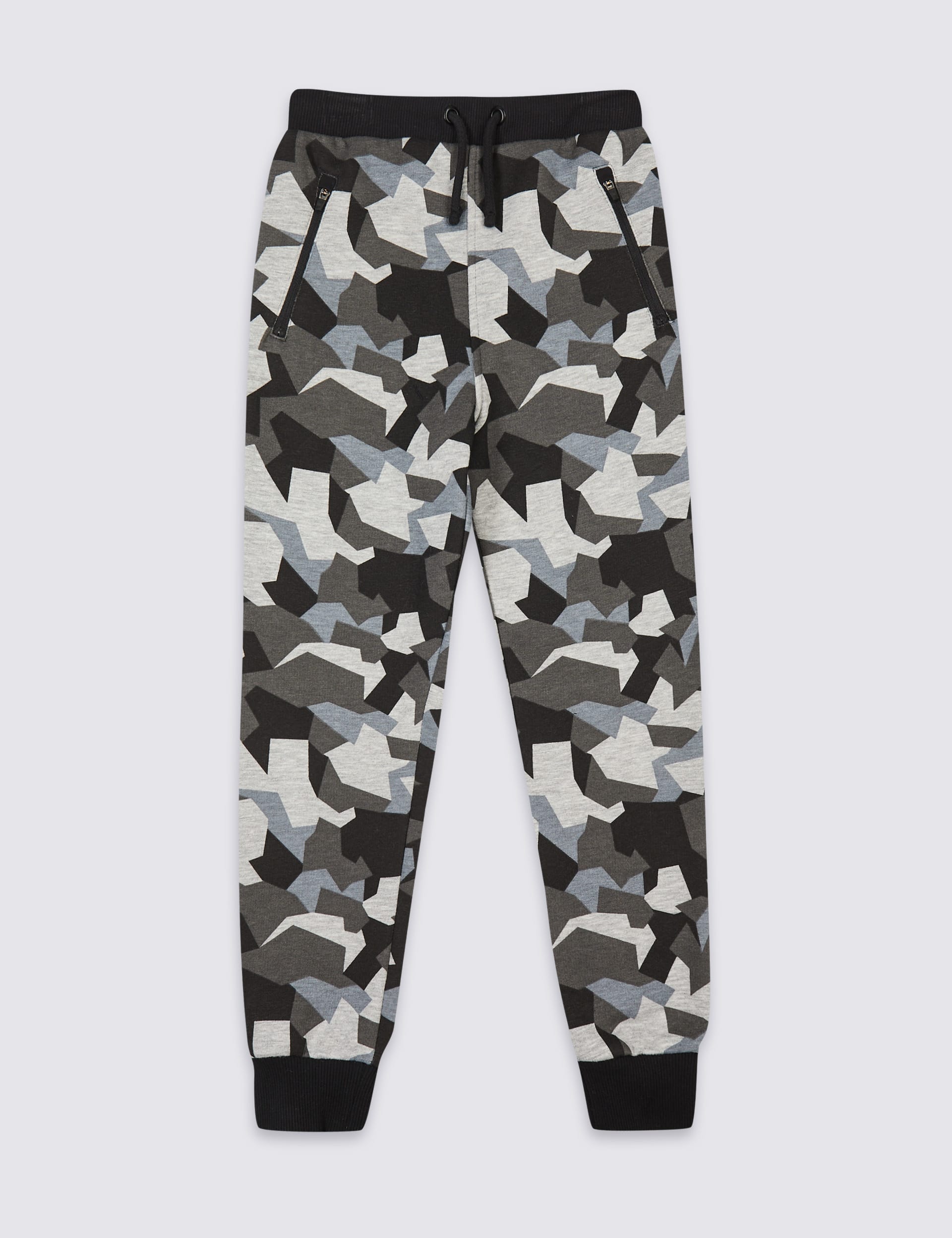 Babyhug Cotton Lycra Woven Full Length Camouflage Printed Stretchable Jogger - Olive Green