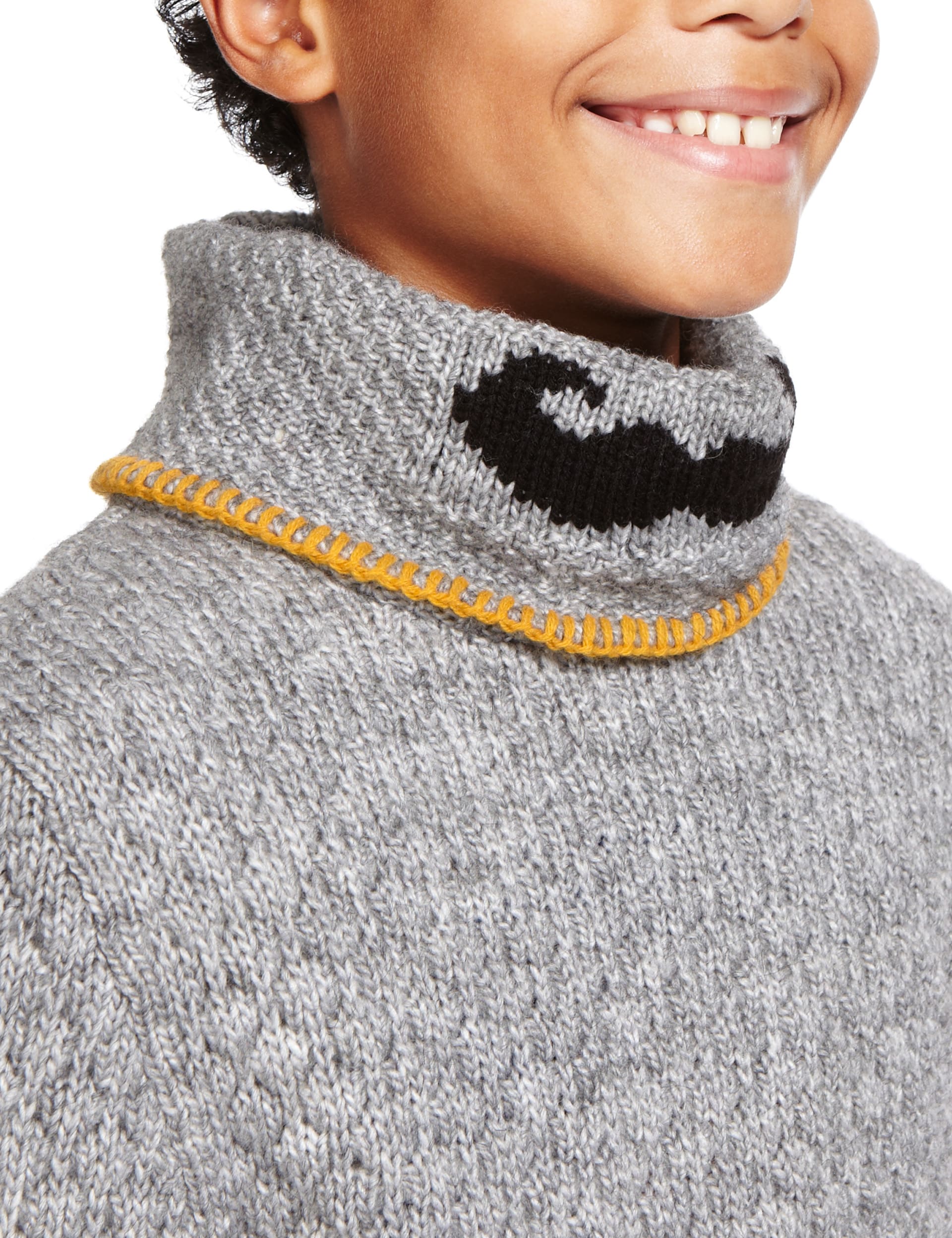Polo Neck Moustache Jumper with Wool Image 2 of 6