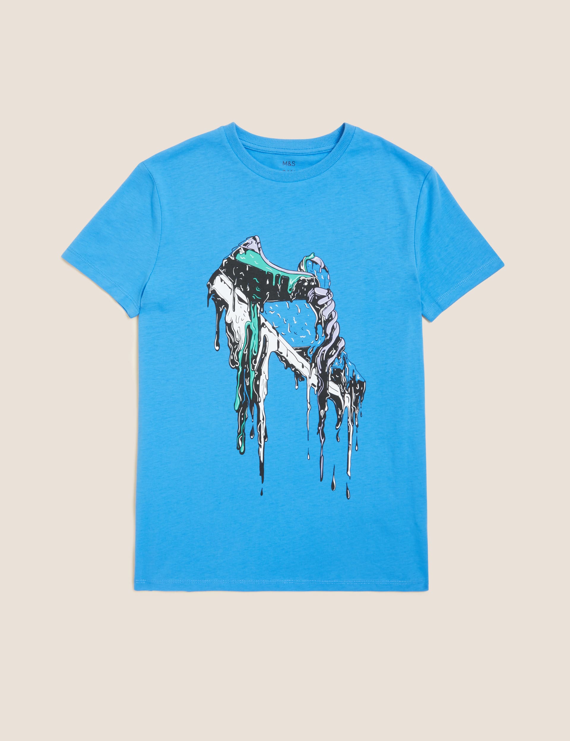 Pure Cotton Trainer Print T-Shirt (6 - 16 Yrs) | M&S
