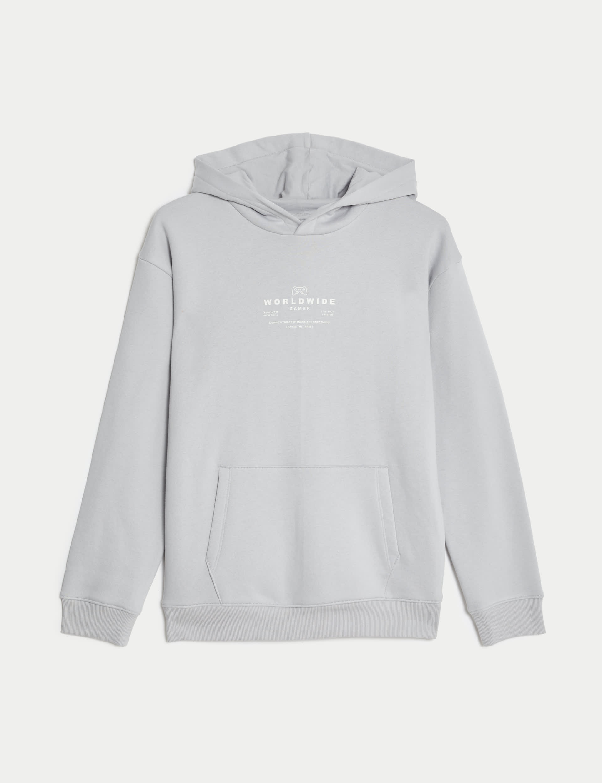 Cotton Rich Gaming Slogan Hoodie (6-16 Yrs)