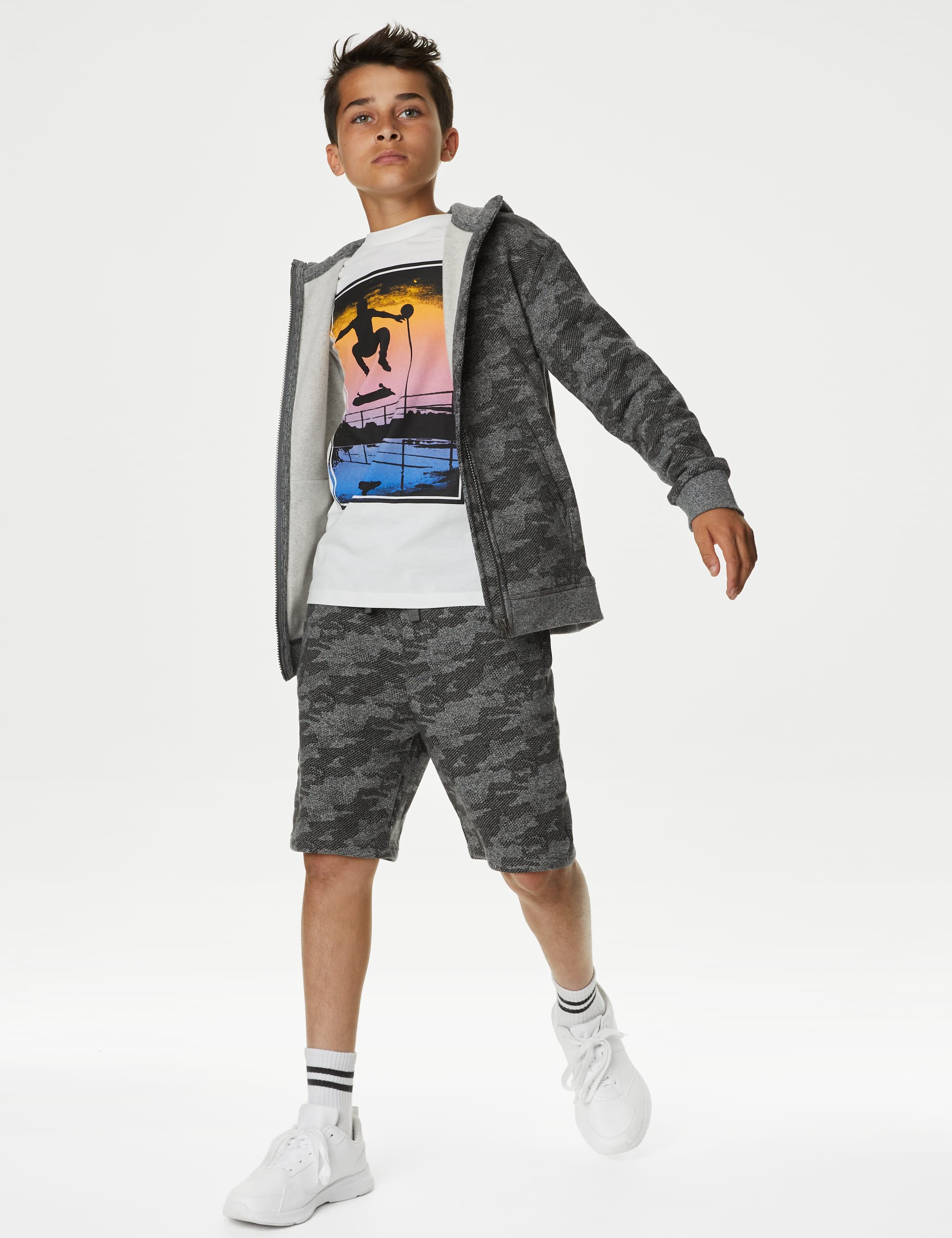[PRE-ORDER] Kids SS26 Summer Camouflage Shorts (2-7y) - Olive