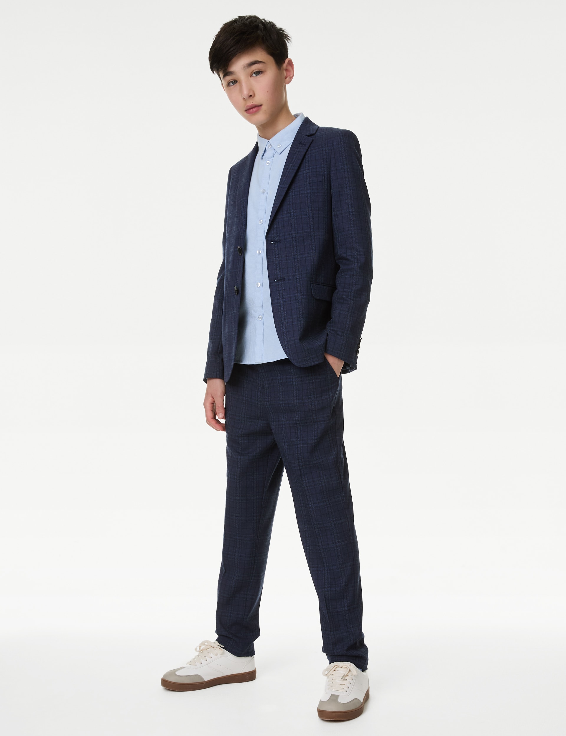 Mini Me Checked Suit Trousers (2-16 Yrs)