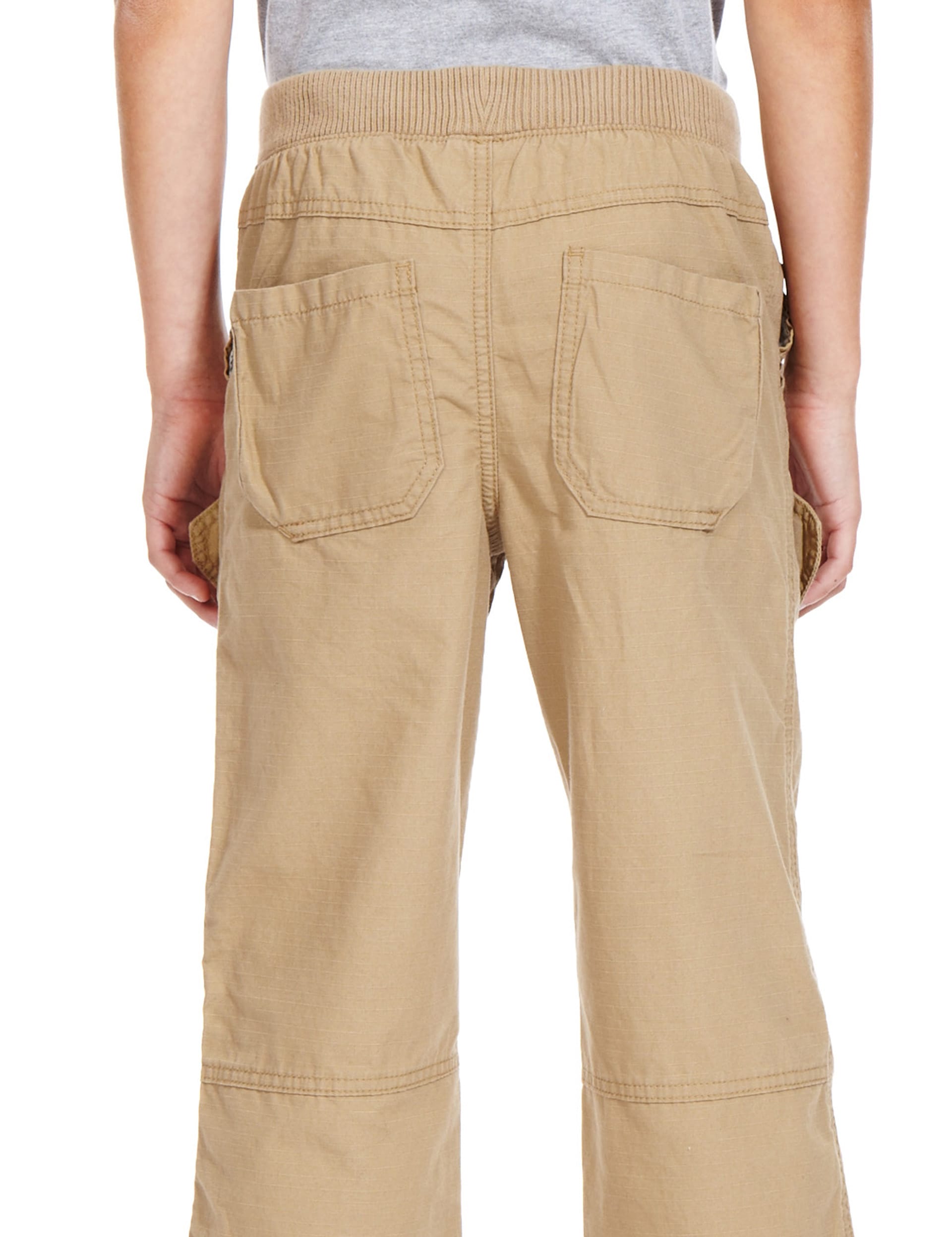 Pure Cotton Pull On Cargo Trousers Image 2 of 6