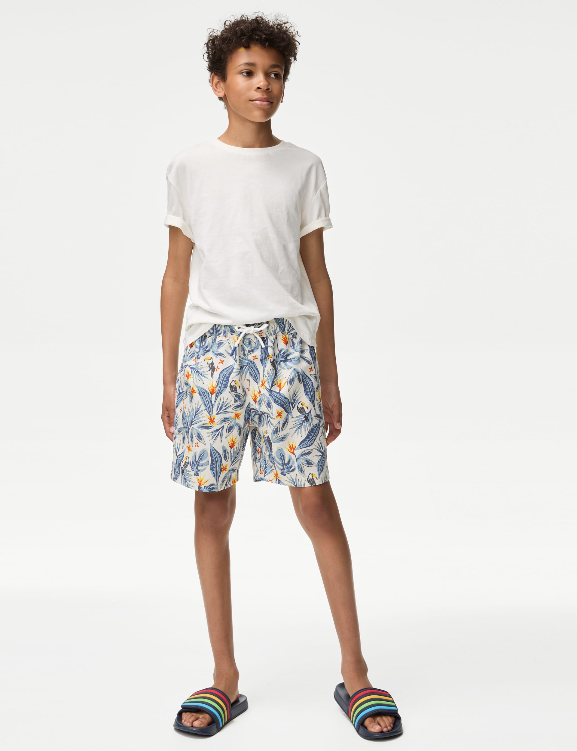 Tropical Print Swim Shorts (6-16 Yrs)