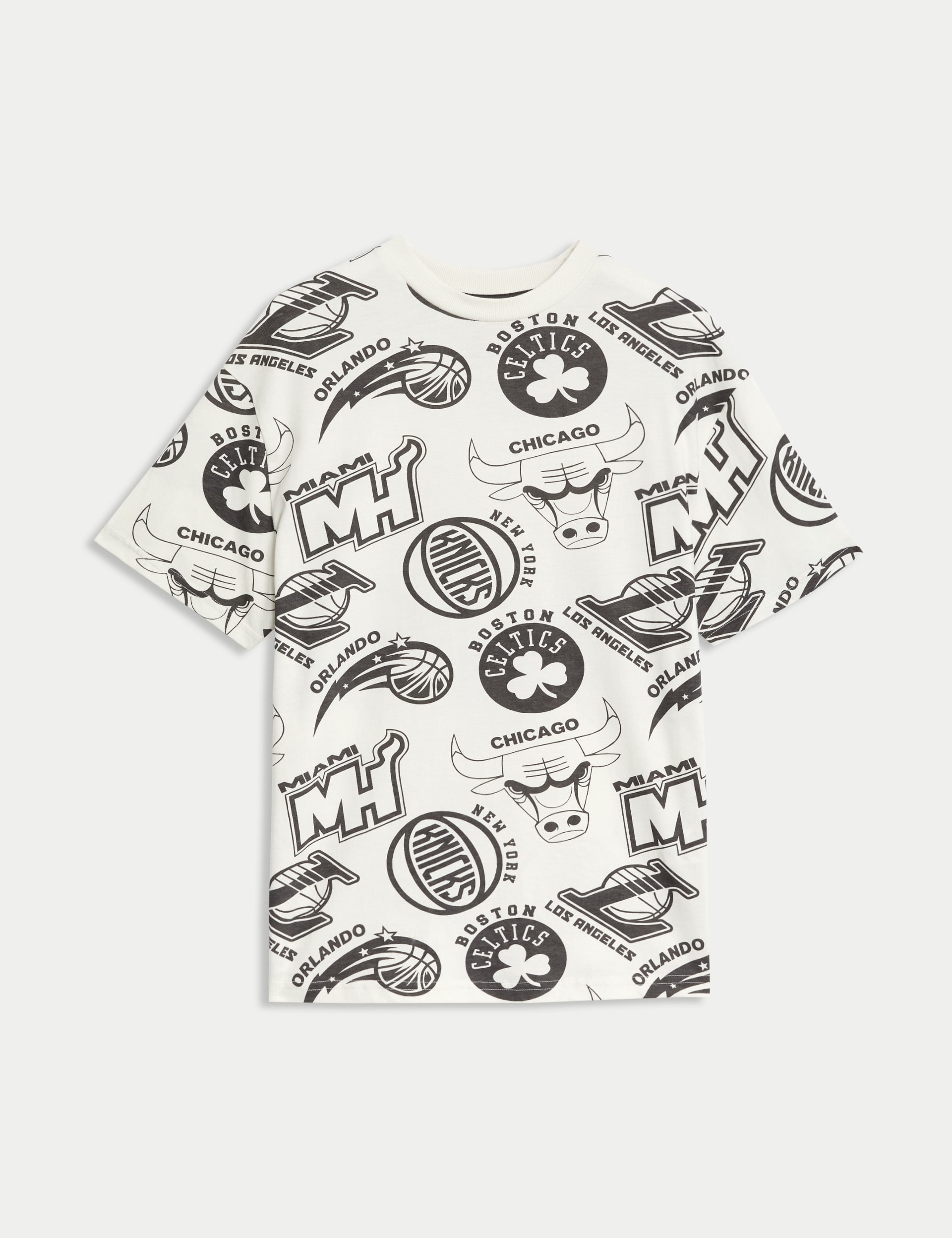 NBA Pure Cotton Printed T-Shirt (6-16 Yrs)