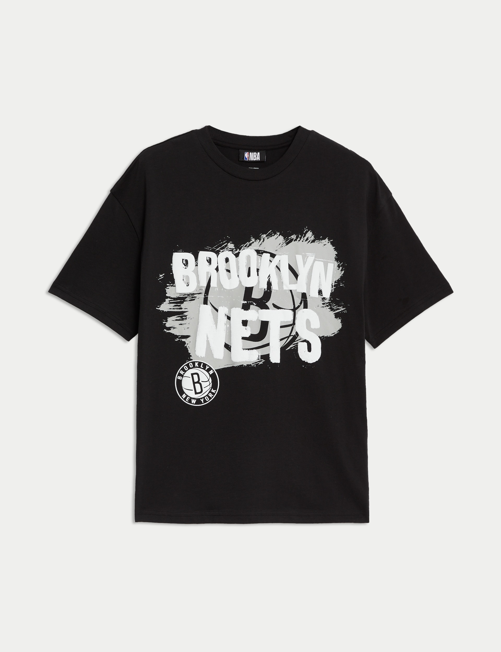 NBA Pure Cotton Brooklyn Nets T-Shirt (6-16 Yrs)