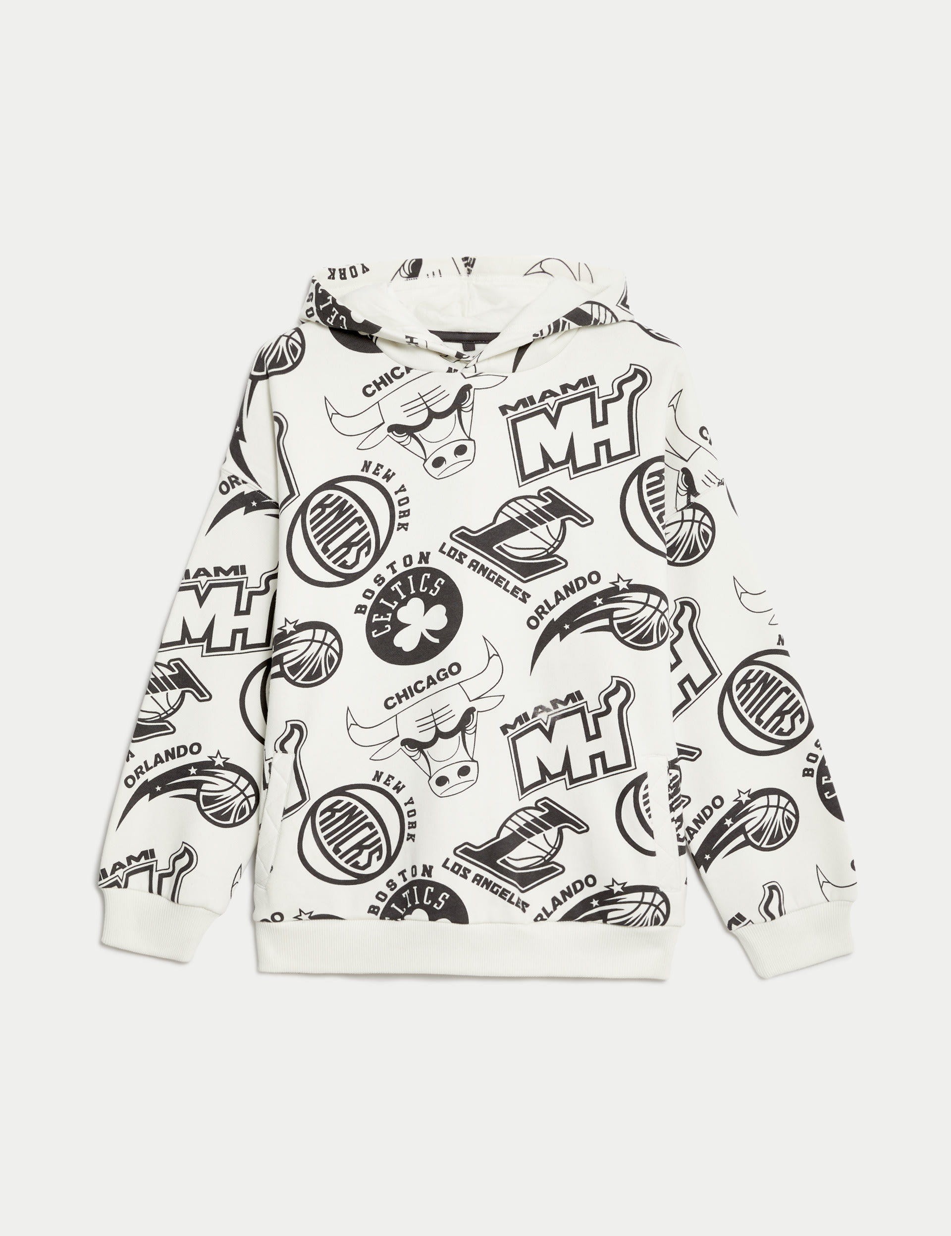 NBA Cotton Rich Printed Hoodie (6-16 Yrs)