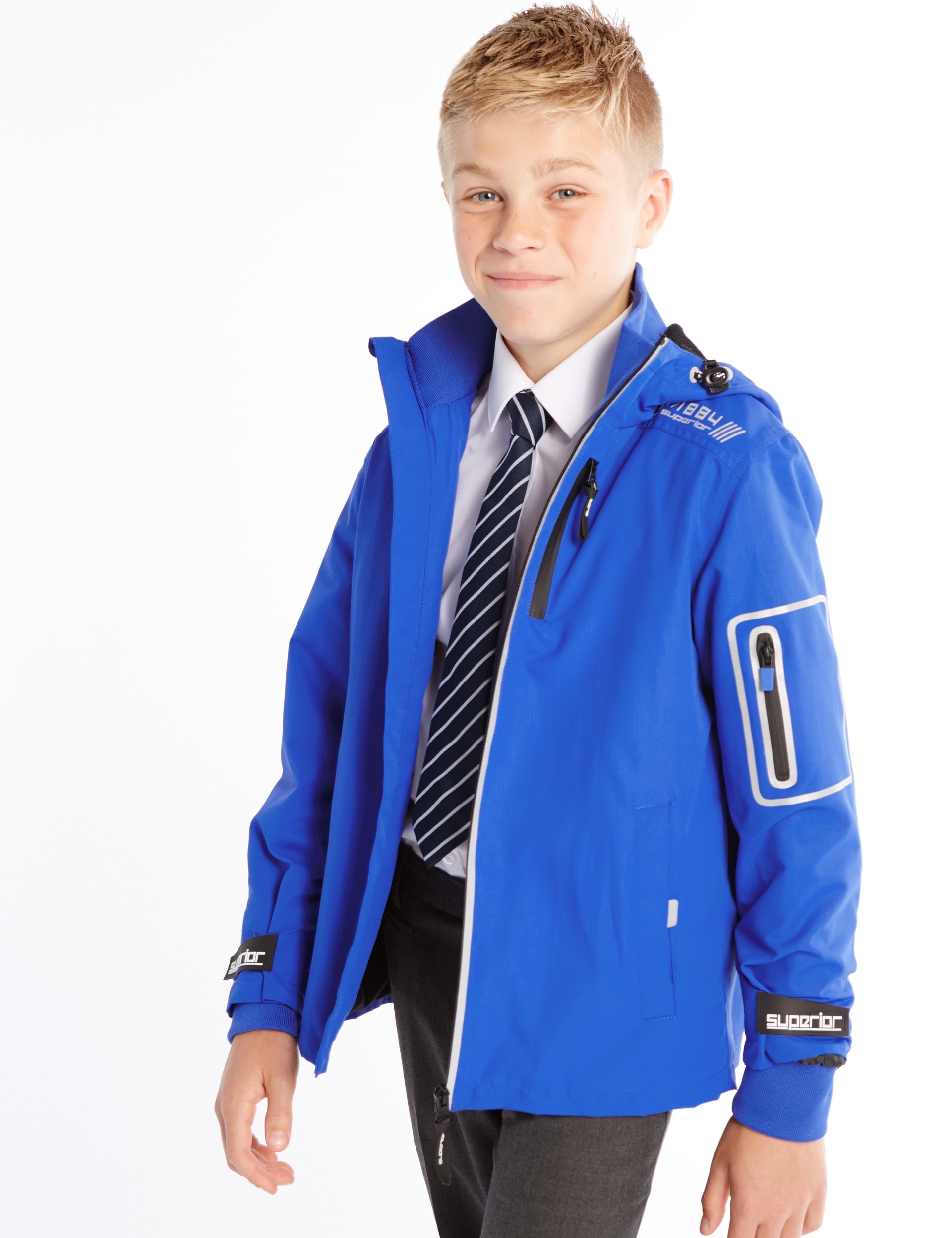 Stormwear™ Hooded Jacket with Stormwear™ (5-14 Years) Image 2 of 7