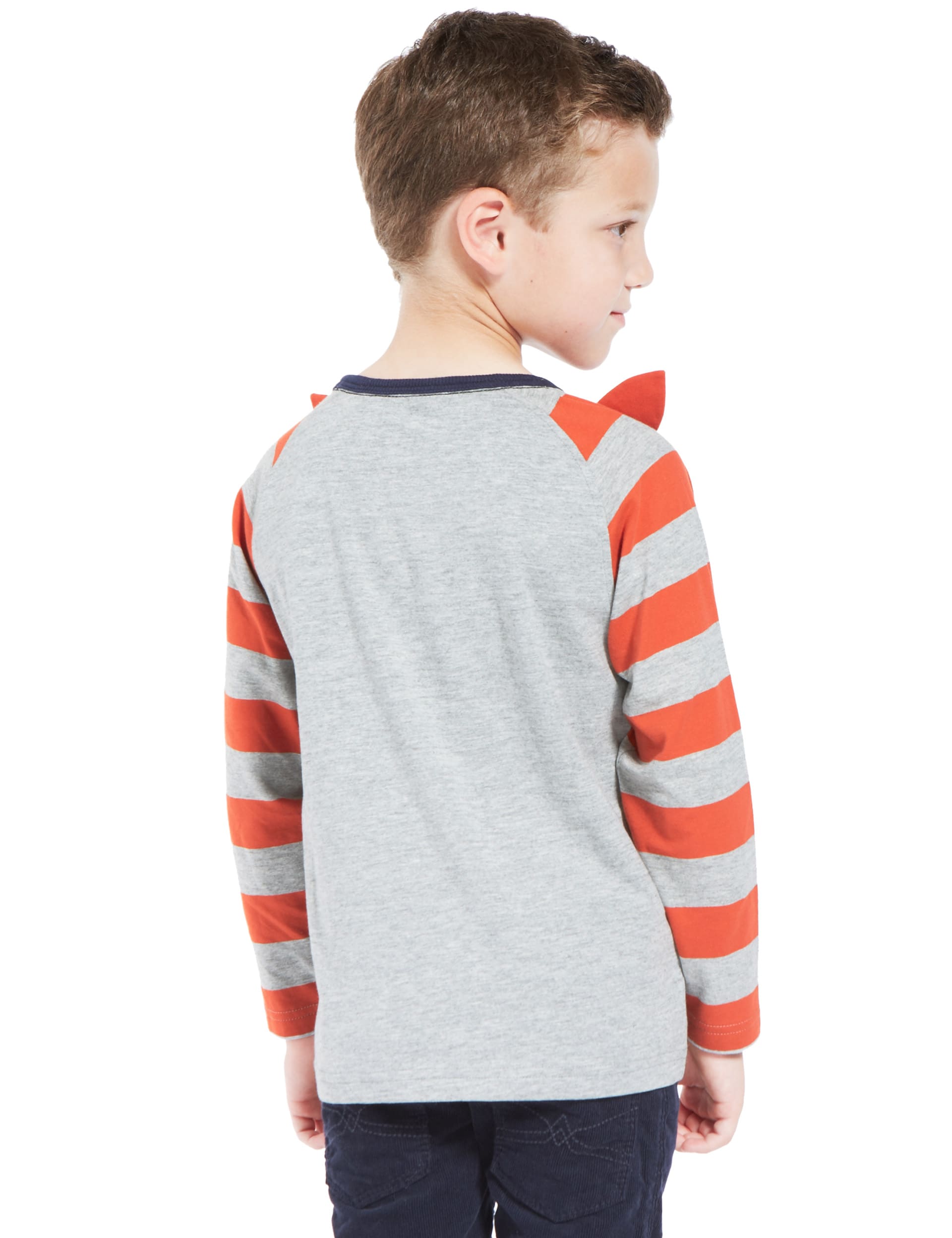 Cotton Rich Dragon Appliqué T- Shirt (1-7 Years) Image 2 of 3