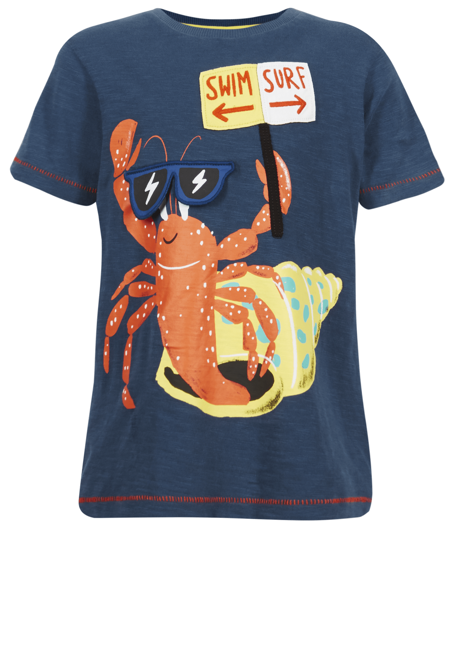 Pure Cotton Crab Print T-Shirt (1-7 Years) Image 2 of 5