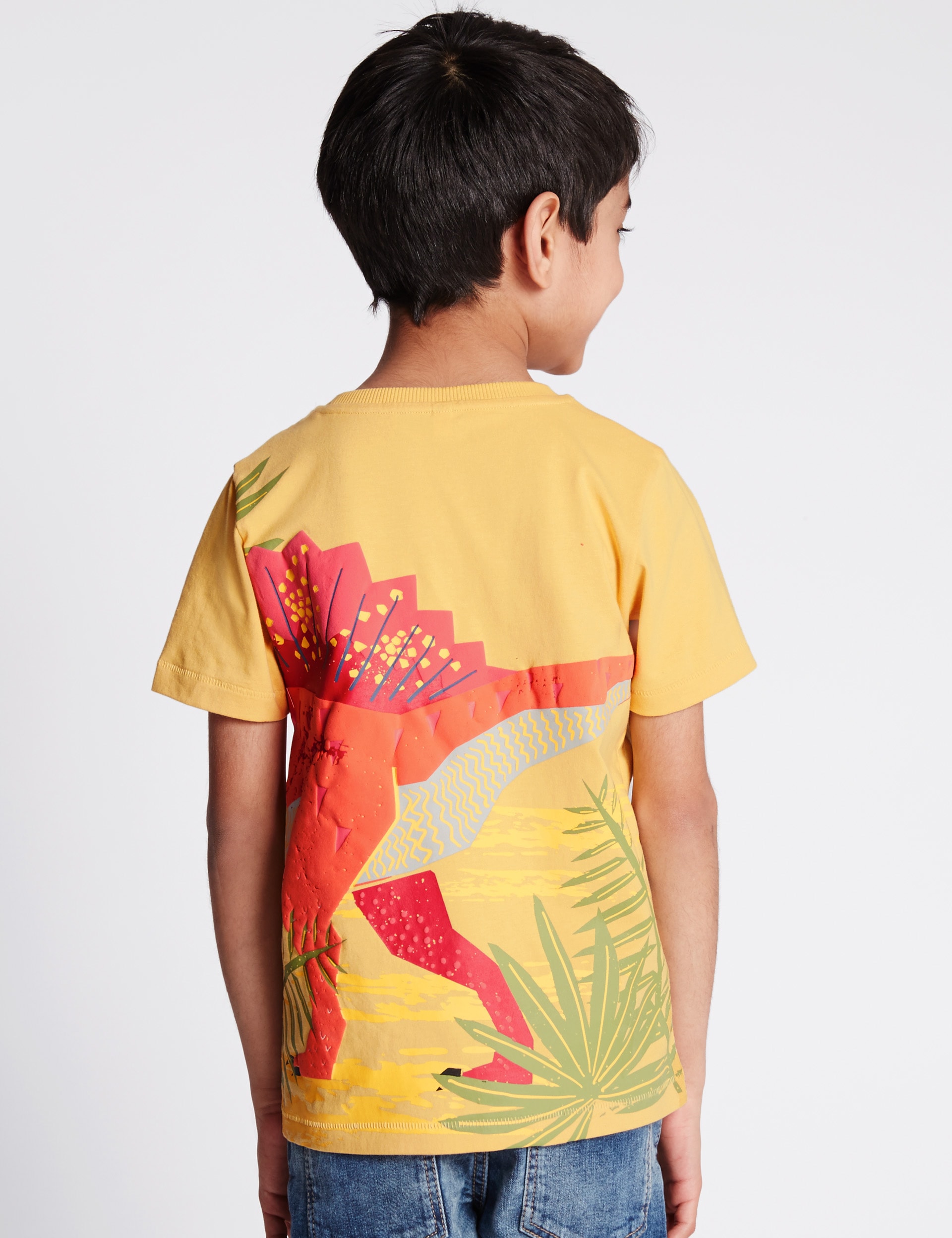 Pure Cotton Dinosaur T-Shirt (1-7 Years) - Download the app and watch me come to life! Image 2 of 7