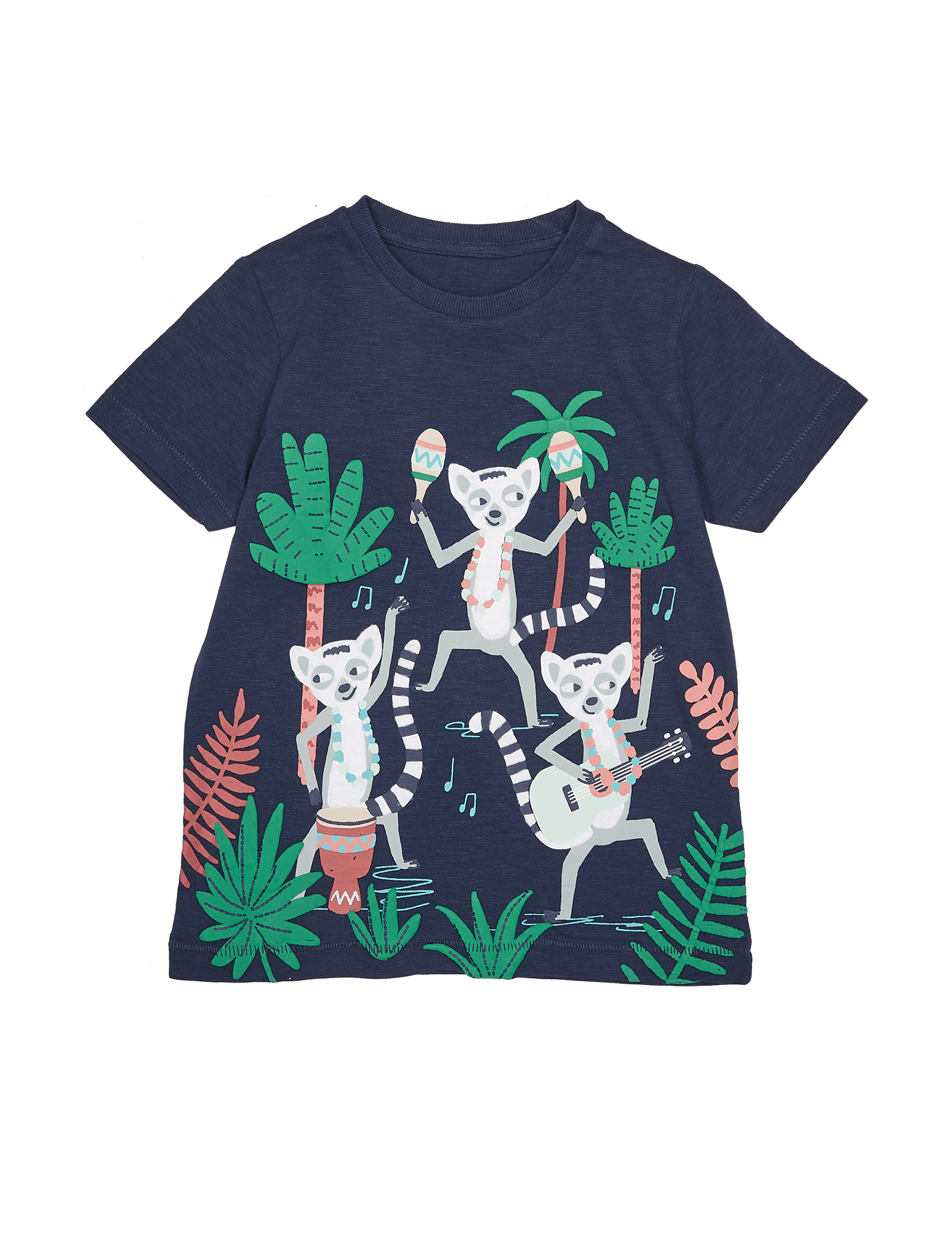 Pure Cotton Lemur T-Shirt (3 Months - 7 Years) Image 2 of 4