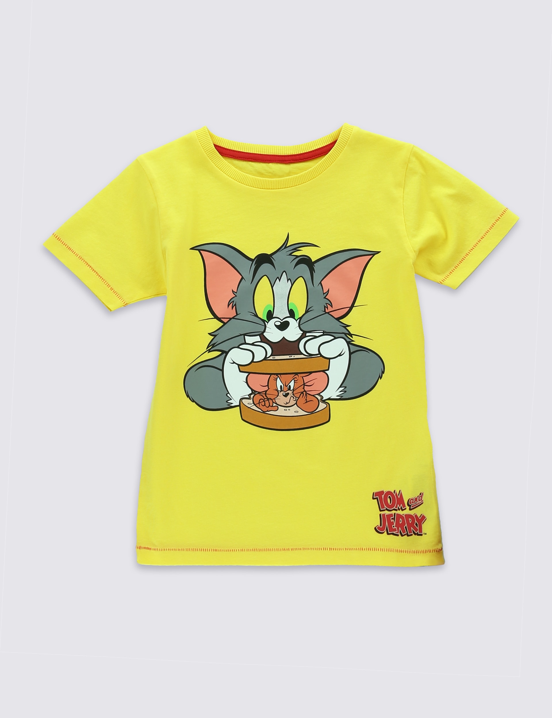 Pure Cotton Tom & Jerry T-Shirt (2-8 Years) Image 2 of 4