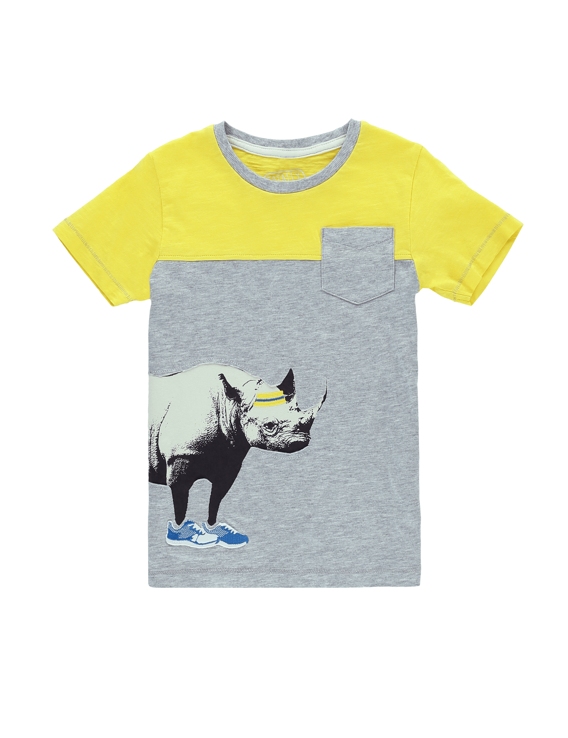 Cotton Rich Rhino Print T-Shirt (1-7 Years) Image 2 of 4