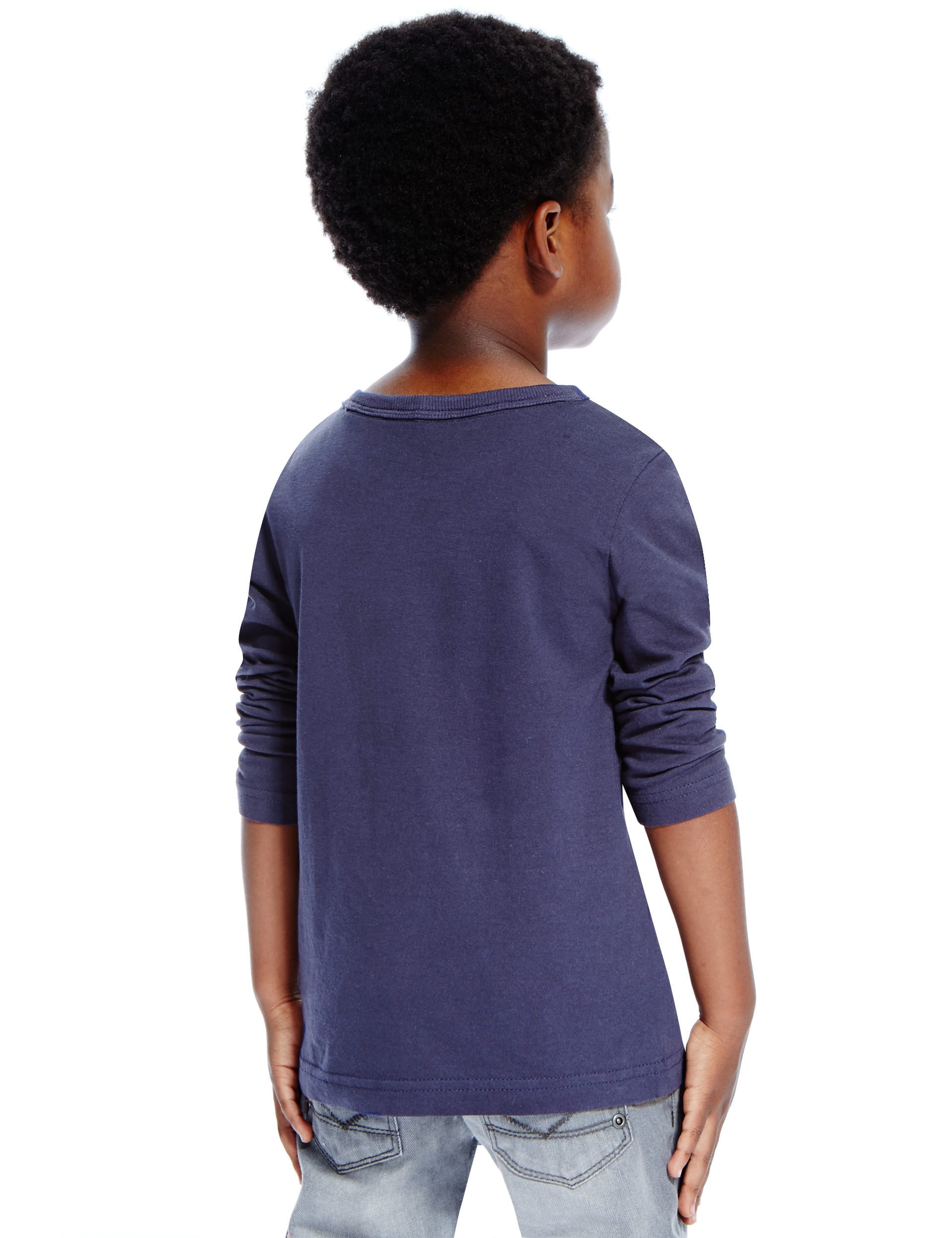 Pure Cotton Appliqué Woolly Llama T-Shirt Image 2 of 3