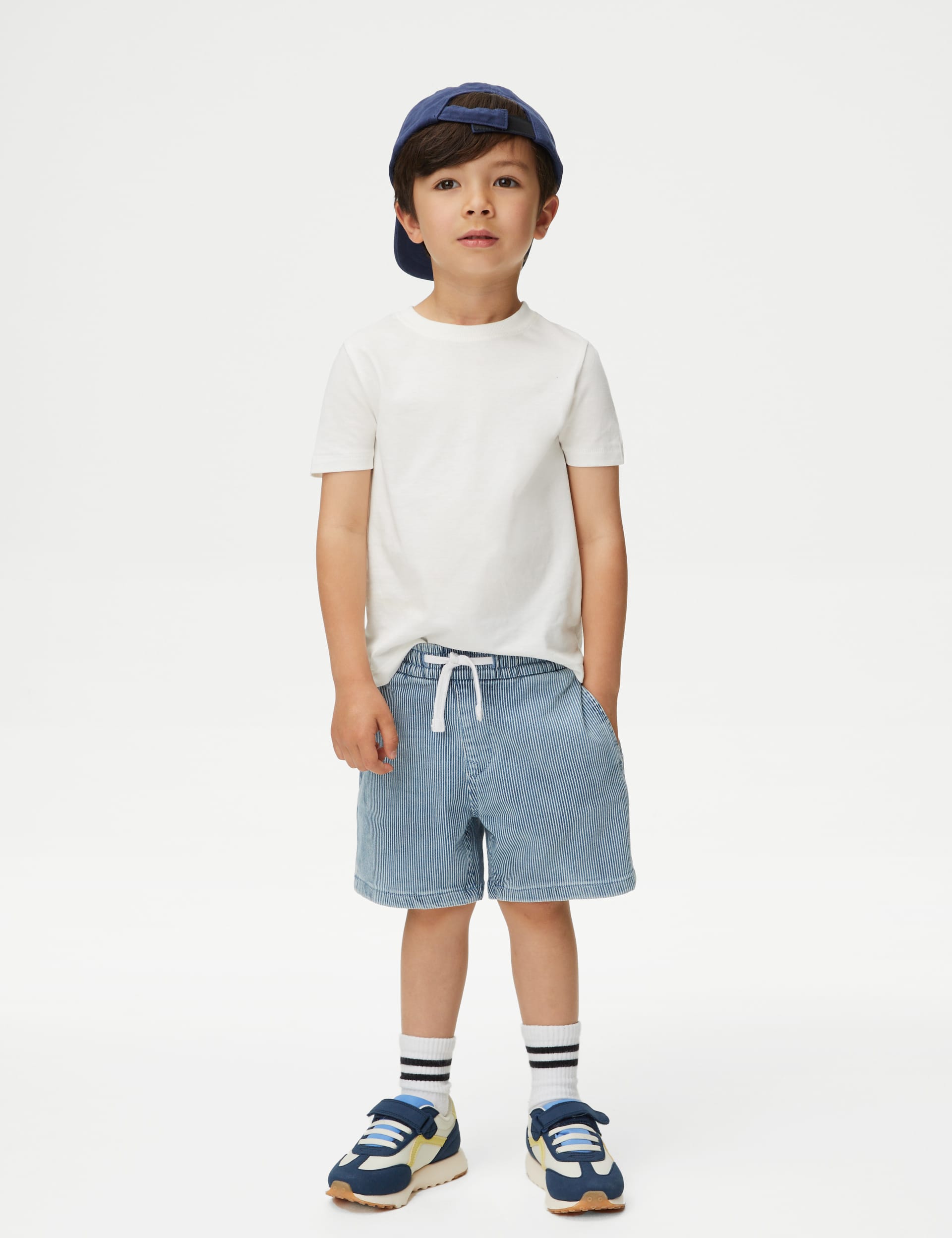 Denim Striped Shorts (2-8 Yrs)