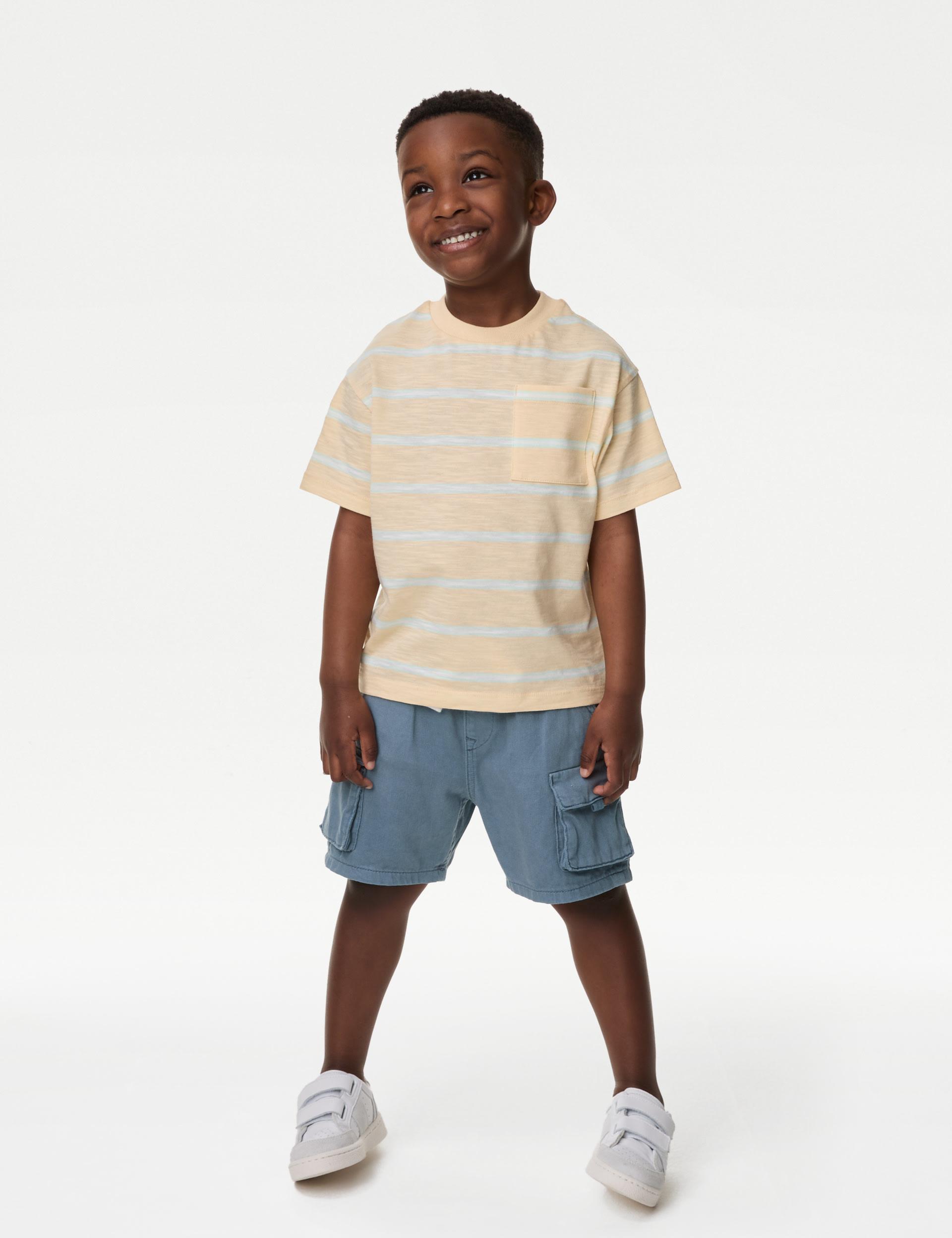 Pure Cotton Cargo Shorts (2-8 Yrs)