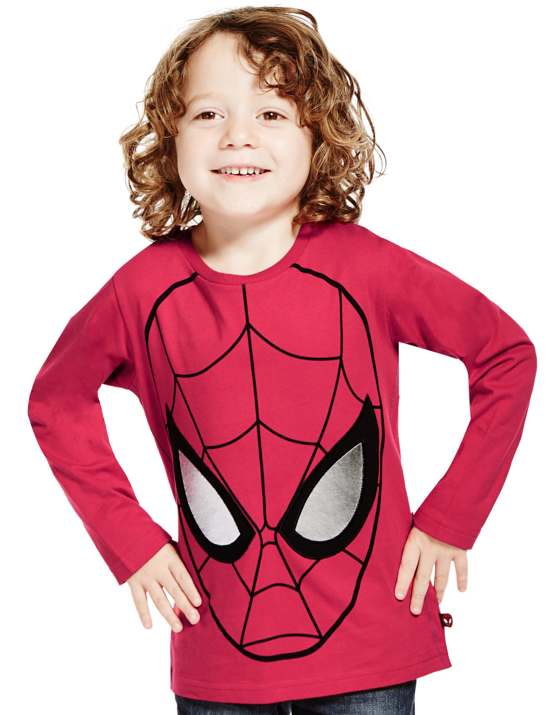 Pure Cotton Spider-Man™ Reflective Eyes T-Shirt (1-7 Years) Image 1 of 2