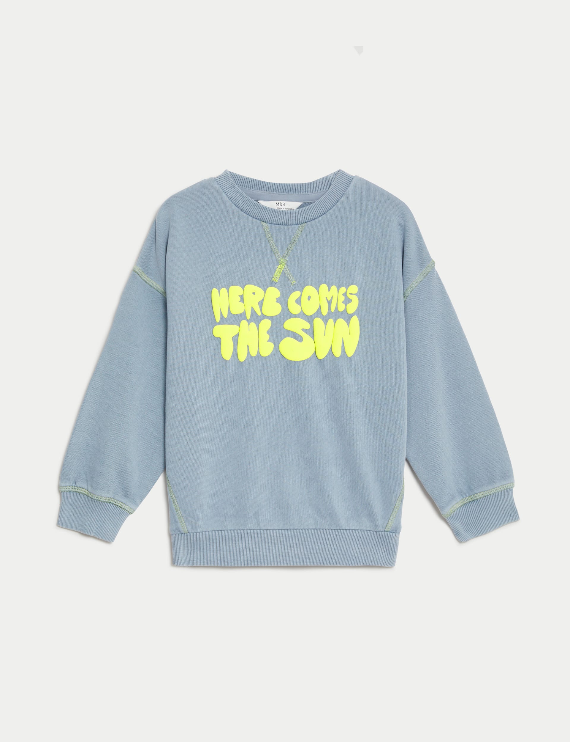 Cotton Rich Sun Slogan Sweatshirt (2-8 Yrs)