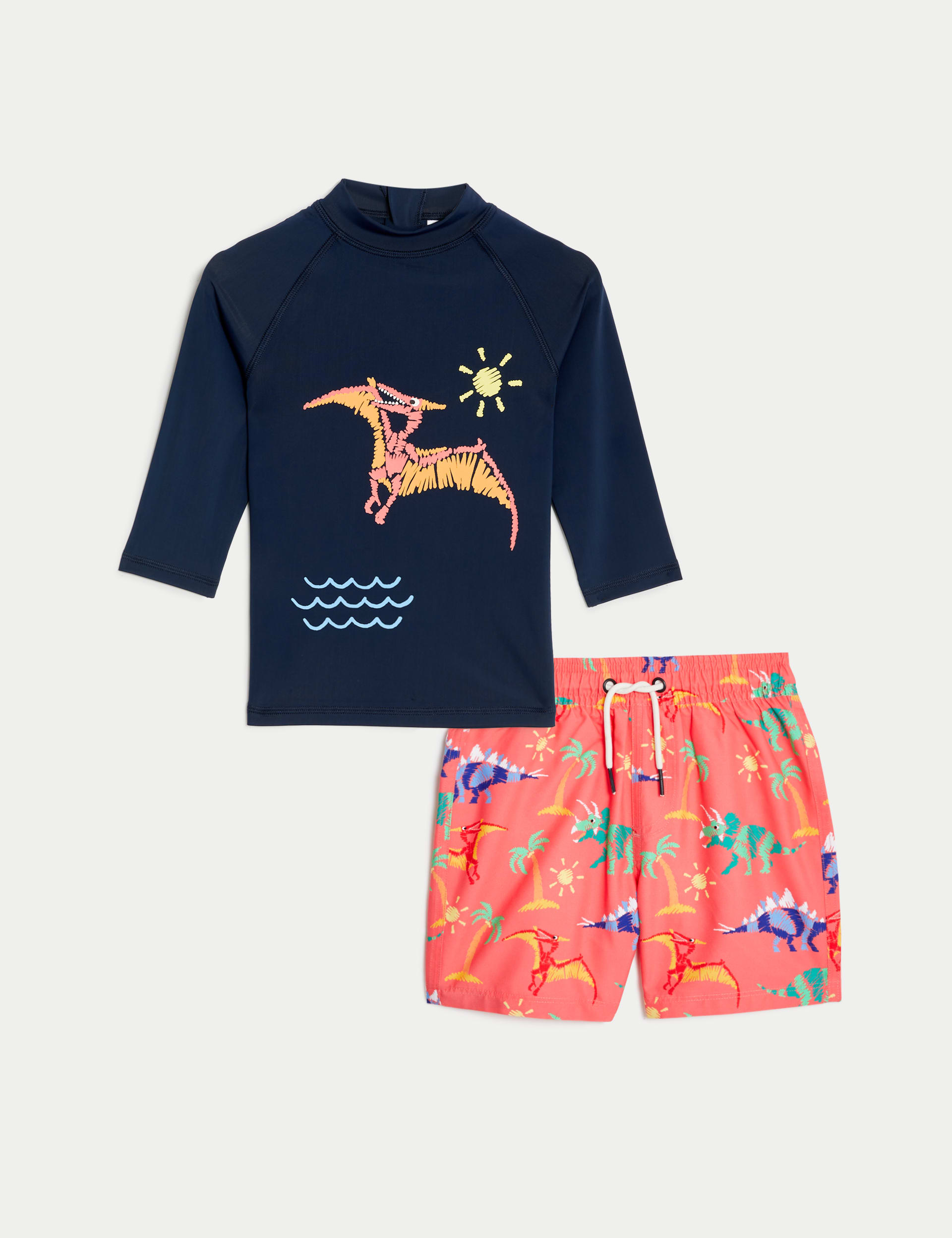 2pc Dinosaur Swim Set (2-8 Yrs)