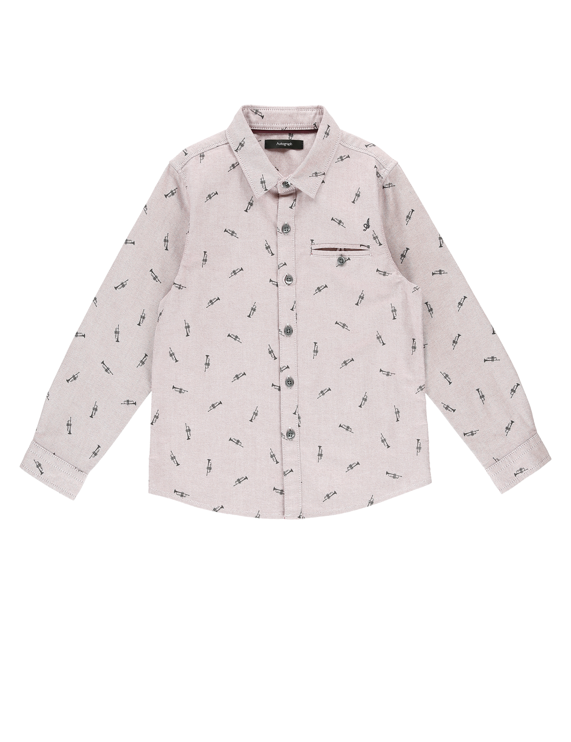 Pure Cotton Long Sleeve Trumpet Shirt (1-7 Years) Image 2 of 6