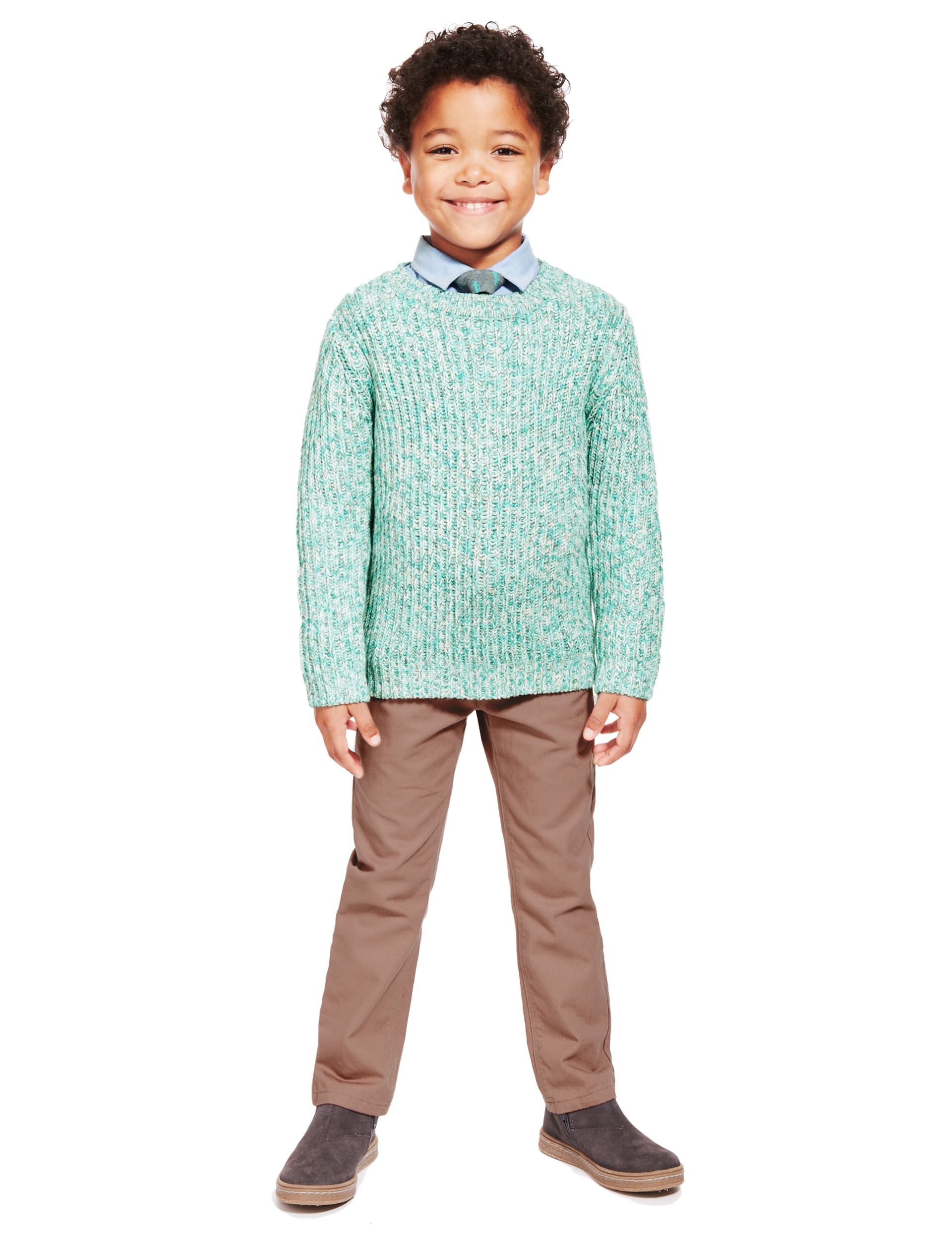 Pure Cotton Oxford Shirt & Tie Set Image 2 of 5