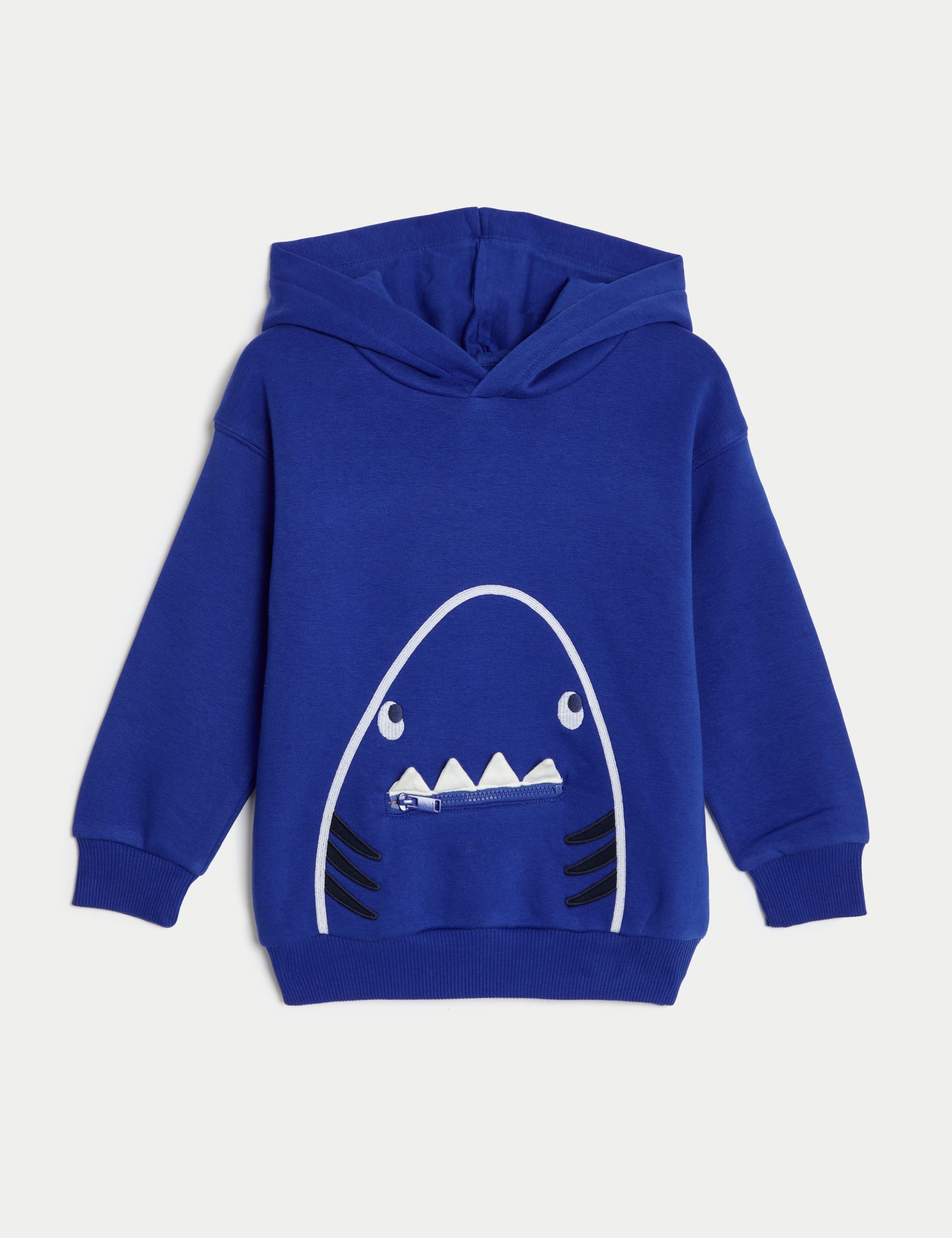 Cotton Rich Shark Hoodie (2-8 Yrs)