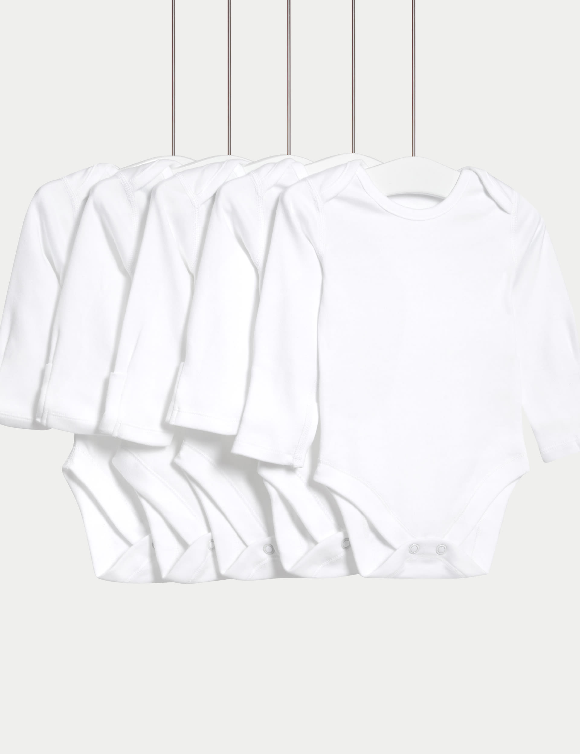 5pk Pure Cotton Bodysuits (5lbs - 3 Yrs)