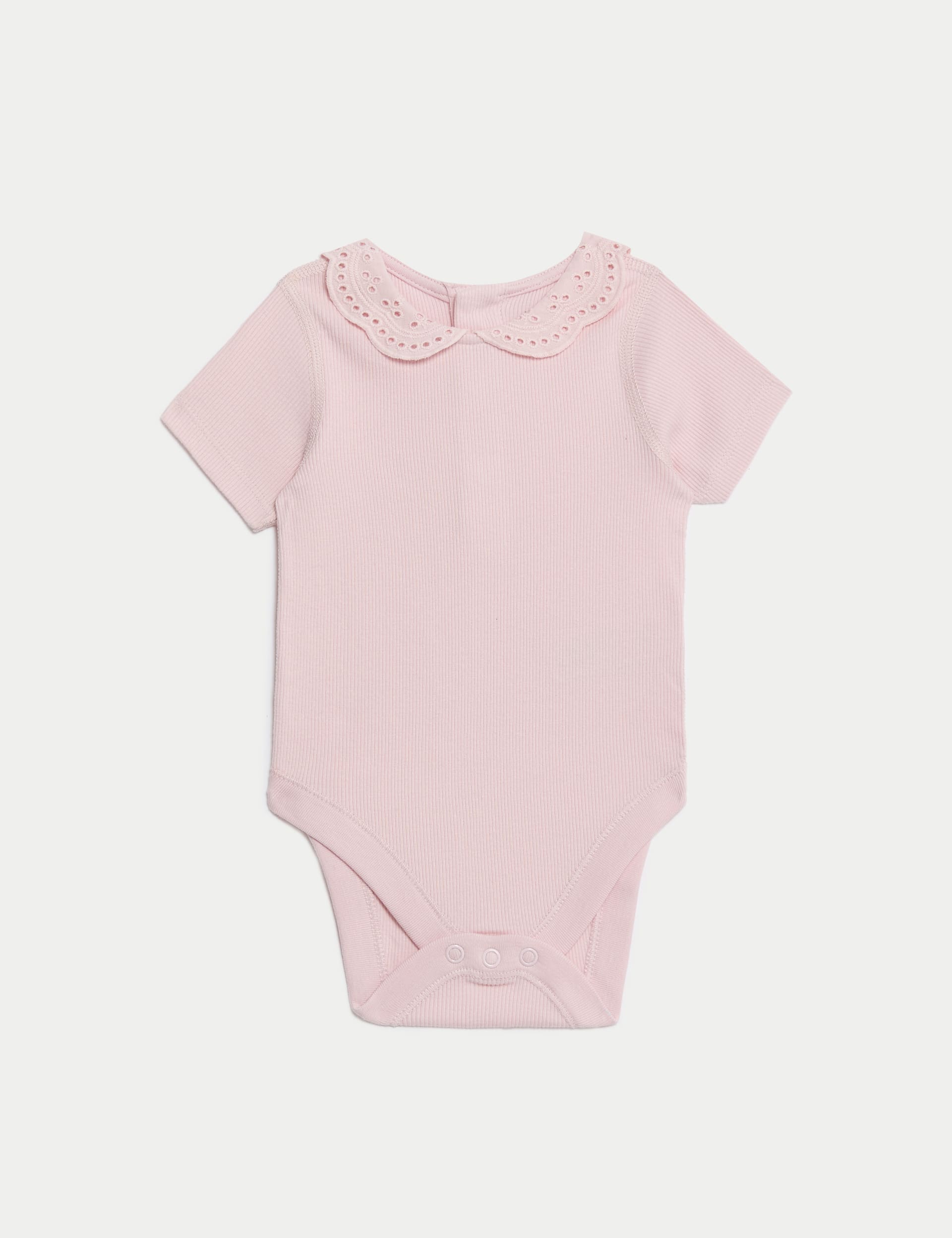 2pk Cotton Rich Frill Collar Bodysuits (6½lbs3 Yrs) M&S Collection M&S
