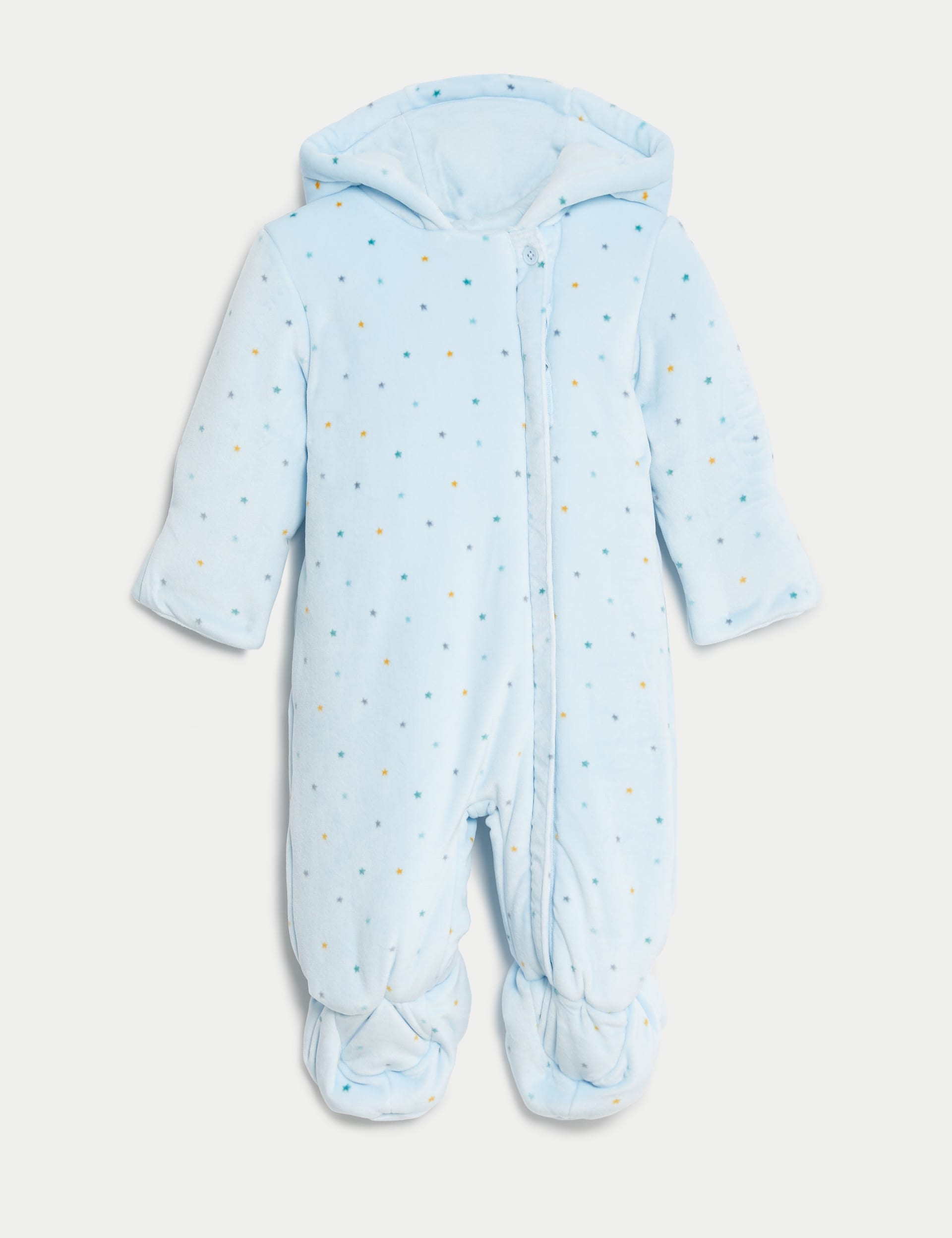 Stars Hooded Pramsuit (7lbs-1 Yrs)