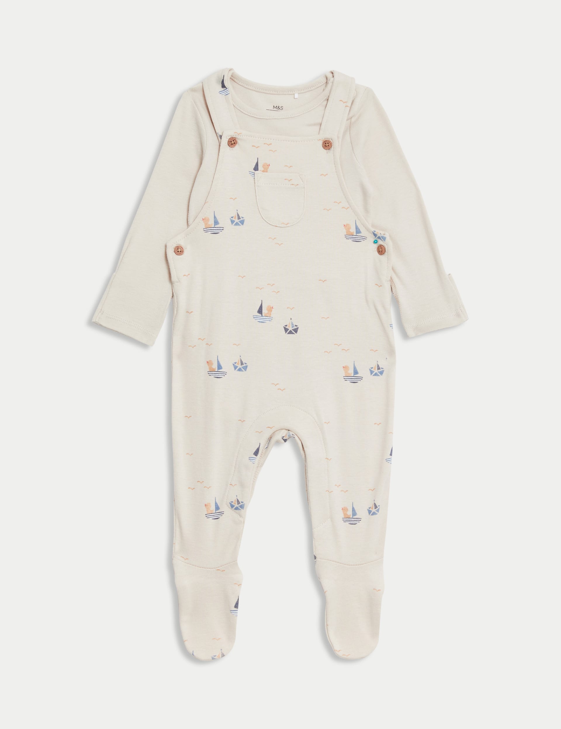 2pc Pure Cotton Boat Outfit (7lbs-1 Yrs)