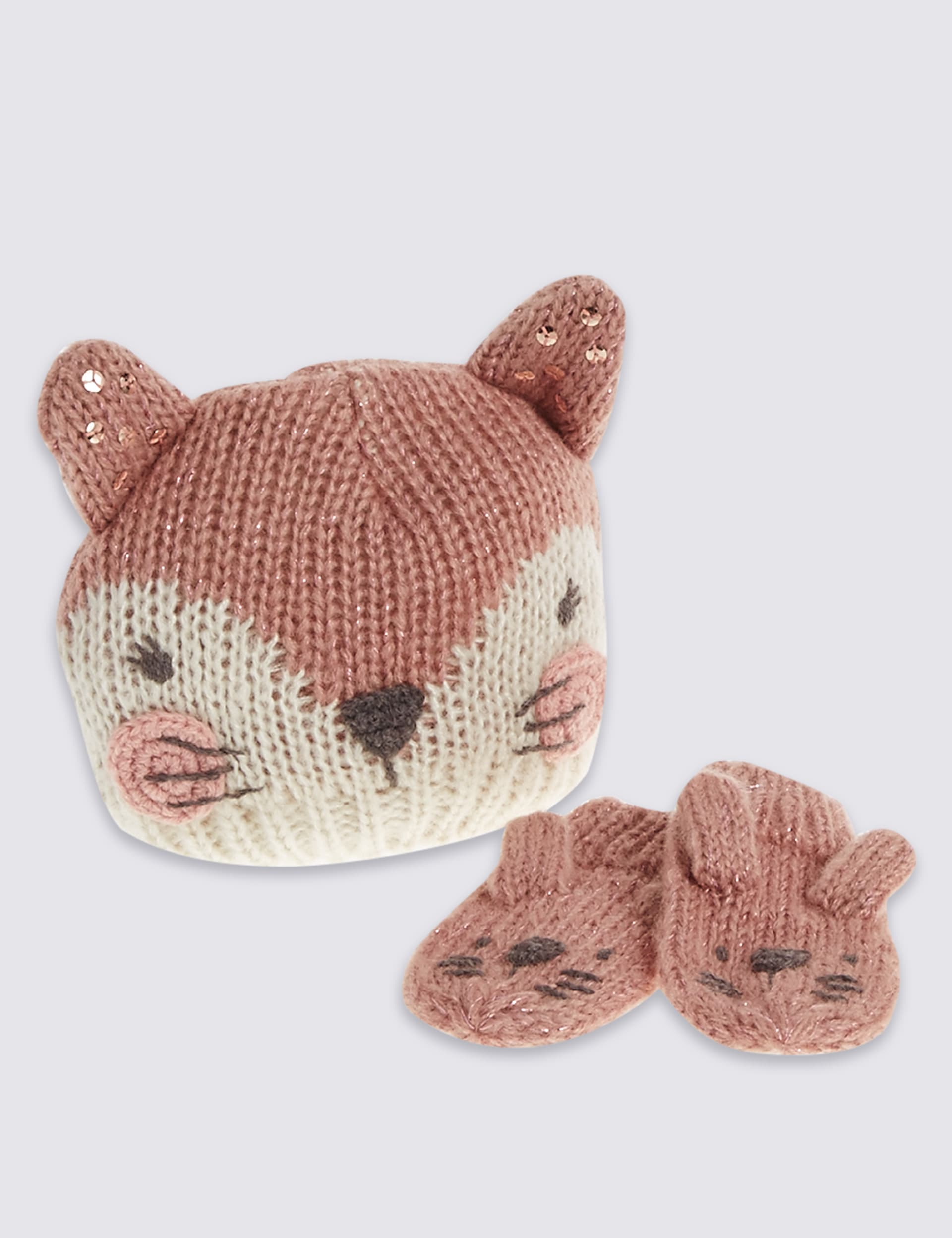 Kids' Animal Hat & Mittens Set (3 months - 6 Years) Image 1 of 2