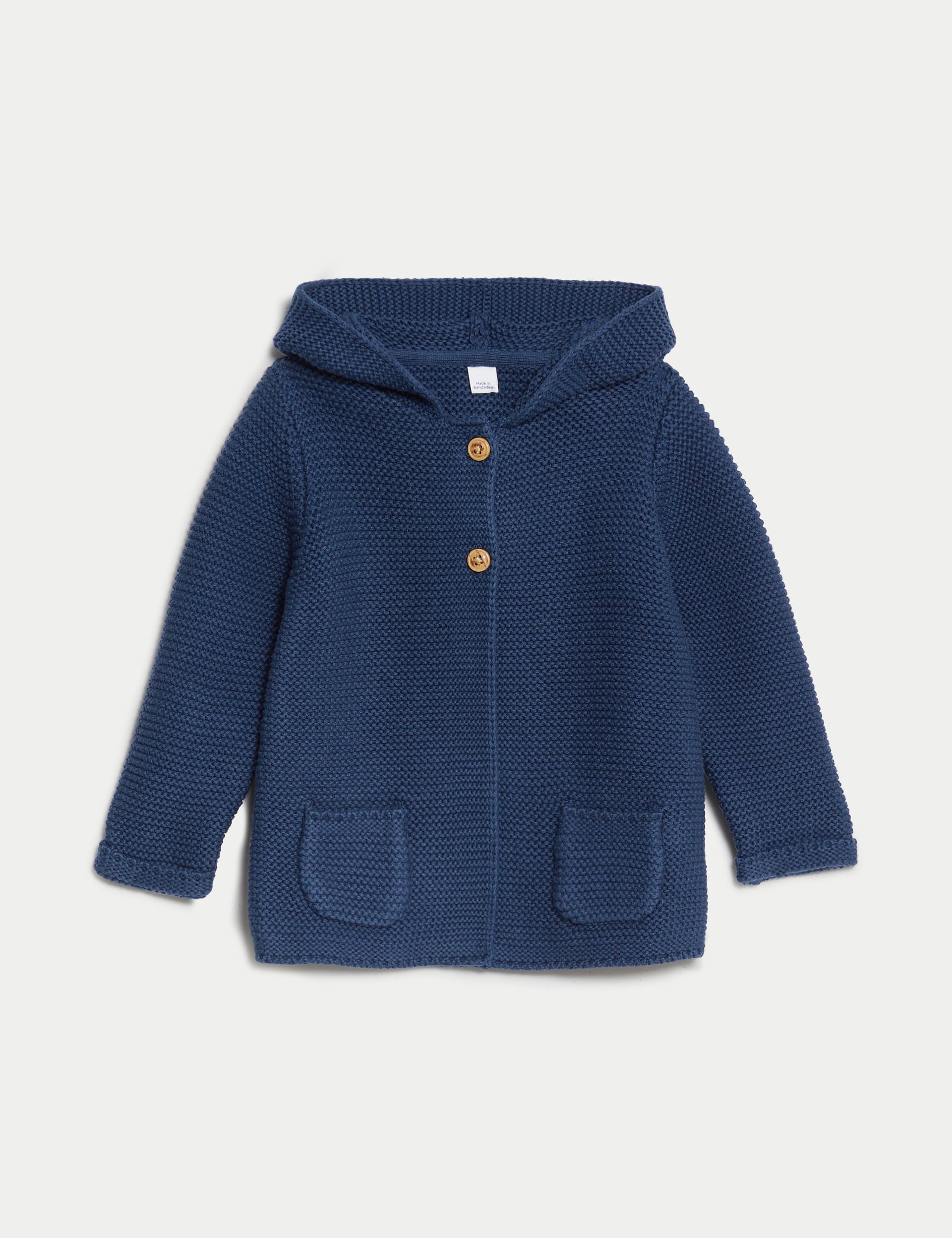 Pure Cotton Hooded Cardigan (7lbs-3 Yrs)