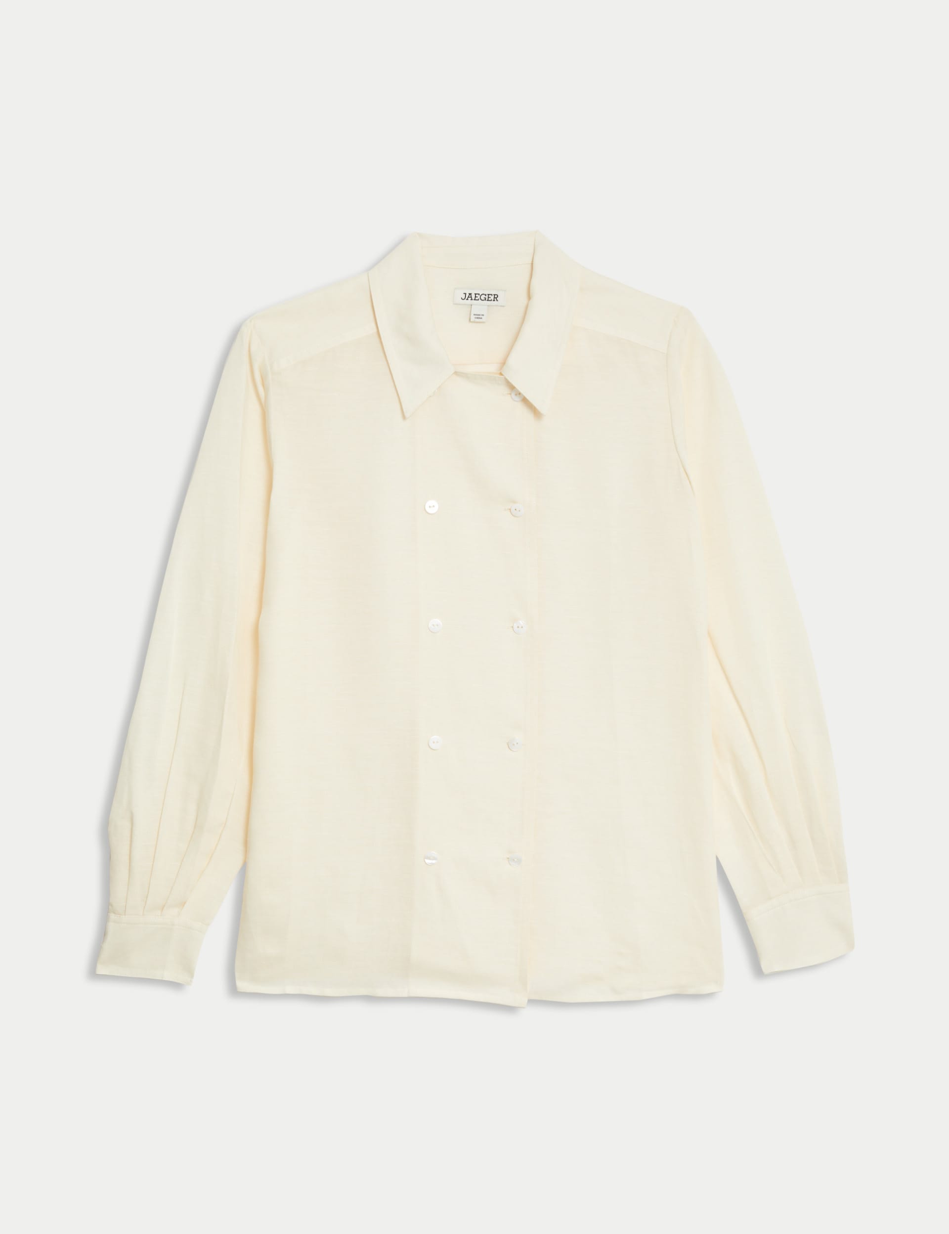 Linen Rich Button Detail Shirt
