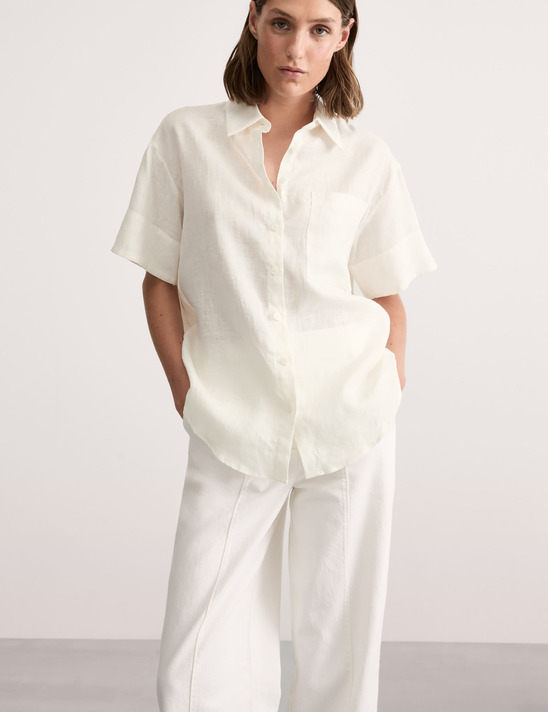 Pure Linen Shirt | JAEGER | M&S