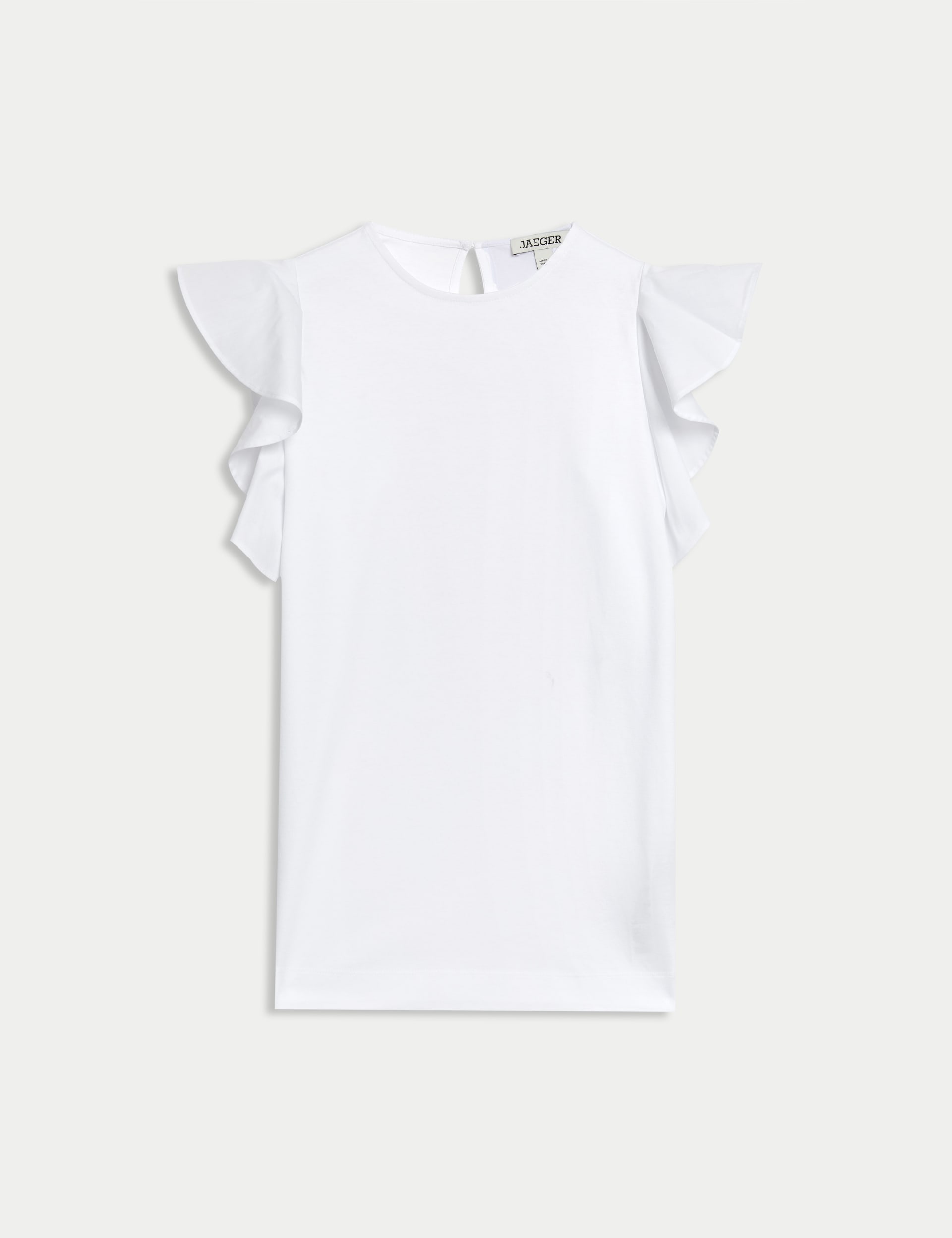 Pure Mercerised Cotton Ruffle Top