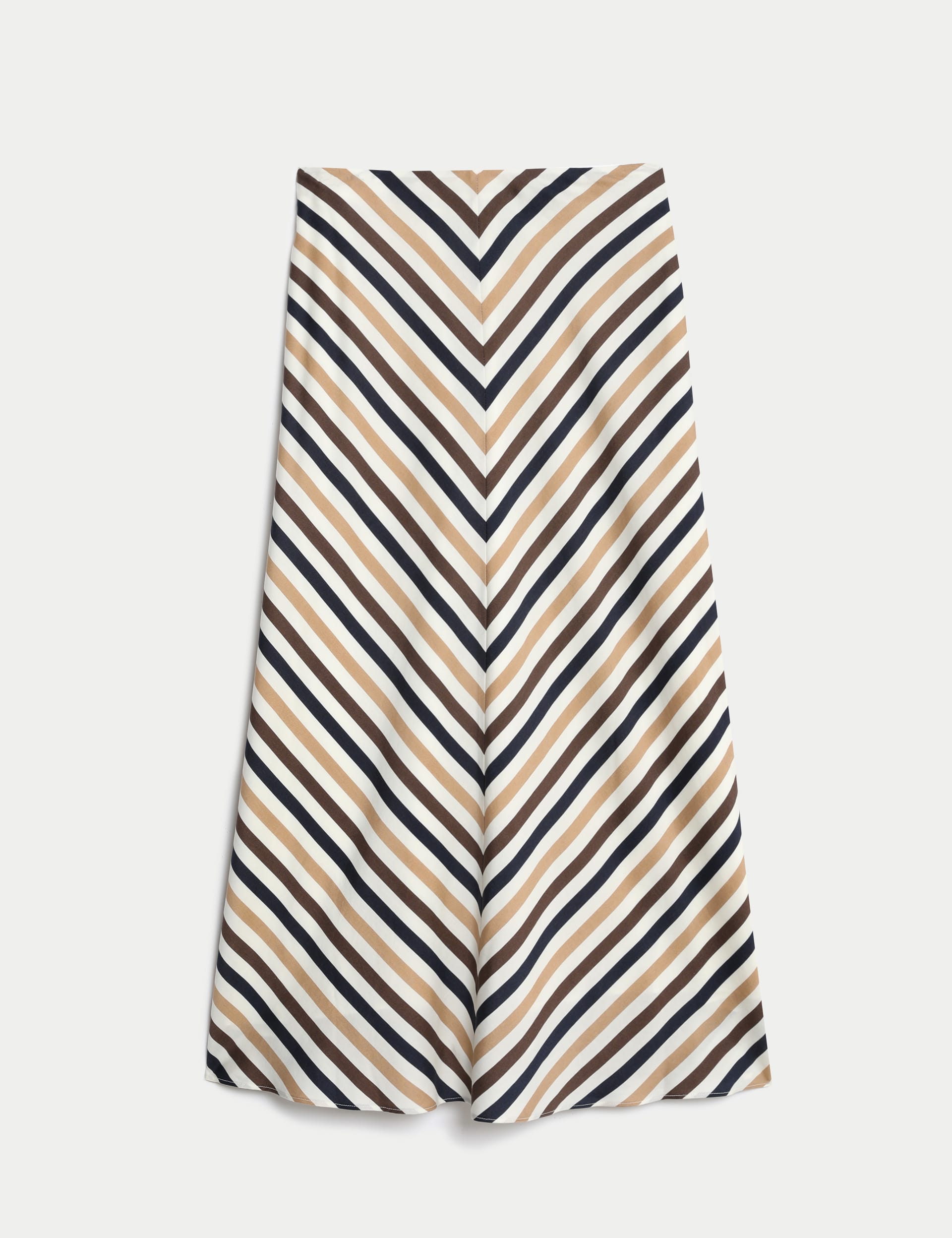 Pure Lyocell™ Chevron Midi A-Line Skirt