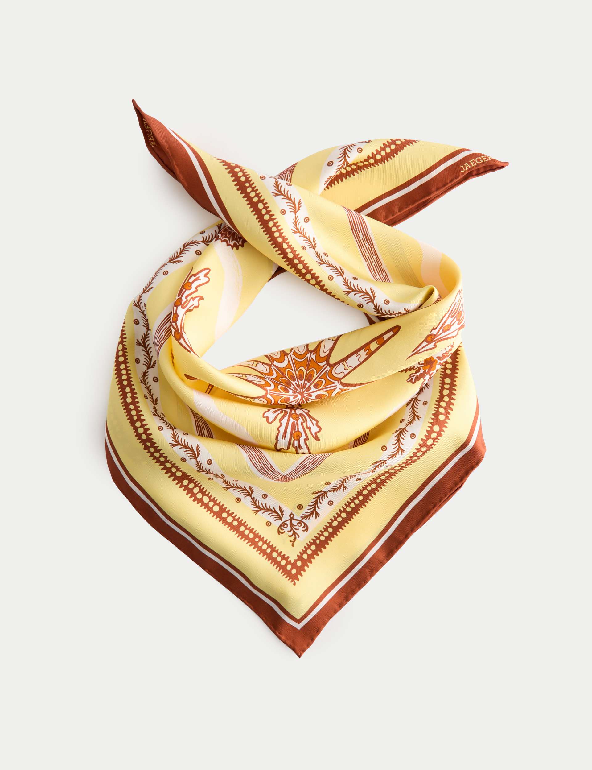 Pure Silk Twill Printed Square Scarf