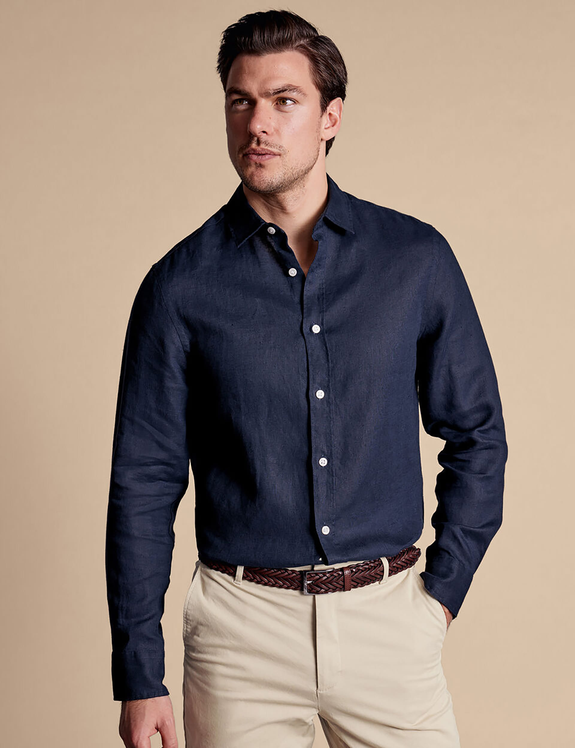 Slim Fit Pure Linen Shirt 