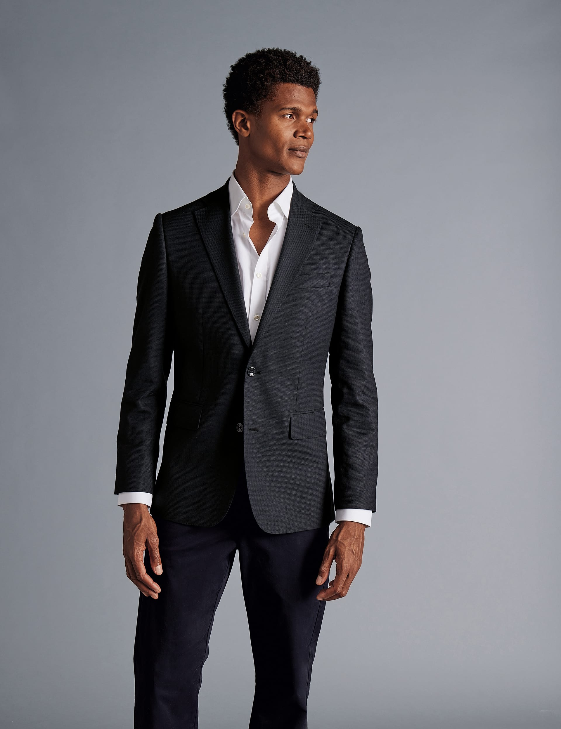 Slim Fit Pure Wool Textured Suit Jacket | Charles Tyrwhitt | M&S