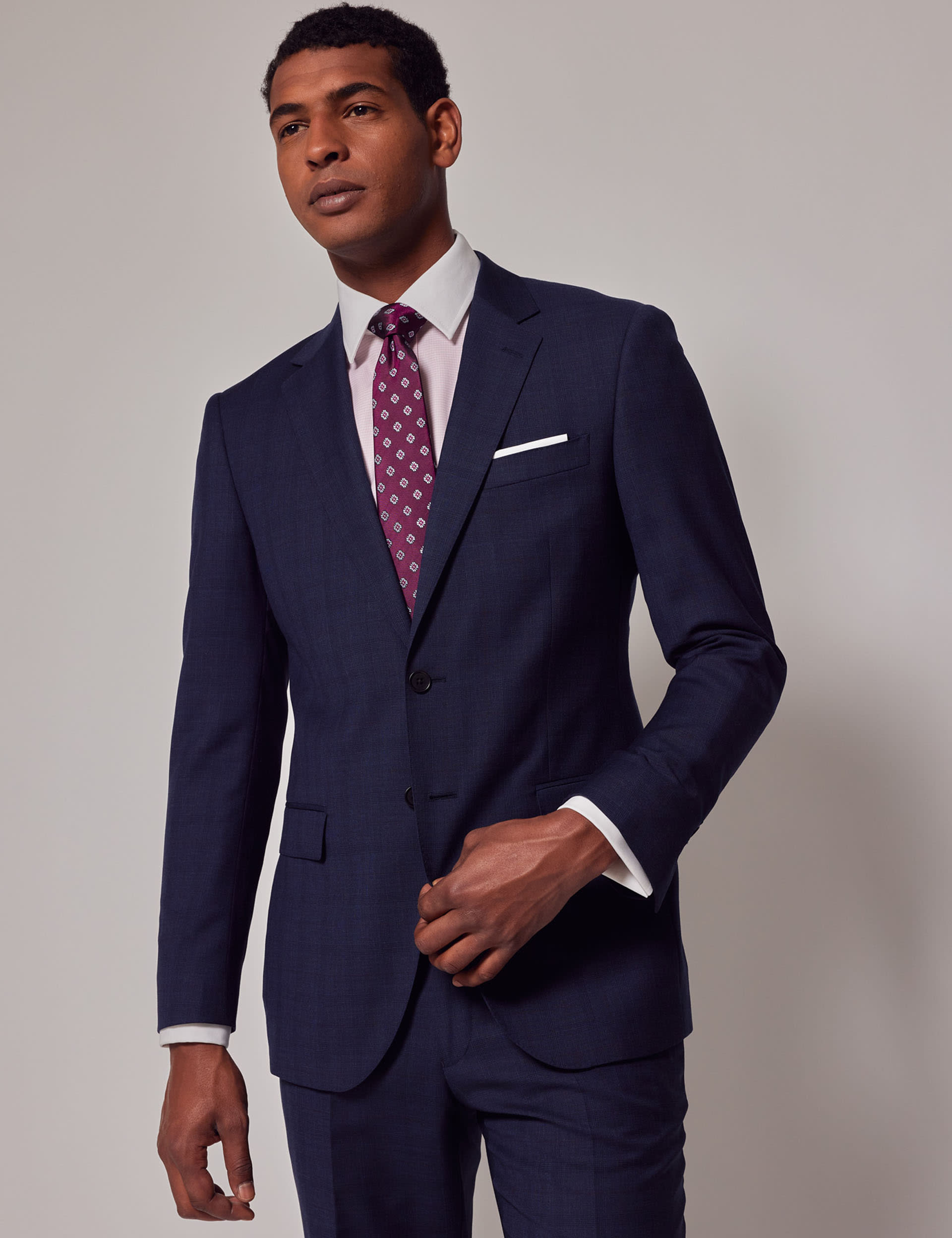 Slim Fit Super 120s Wool Check Suit Jacket | Hawes & Curtis | M&S